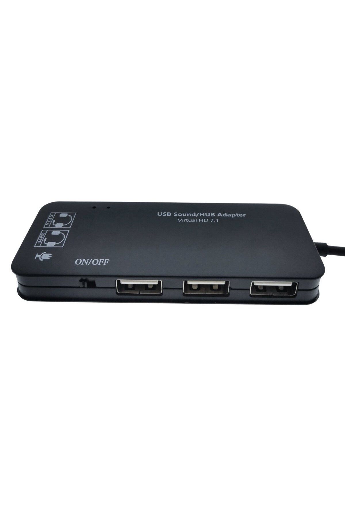 OEM-Hub cu conector USB tip C și placă de sunet, 2 în 1, interfață USB 2.0, 3 porturi USB, 3 x 3,5 mm 4