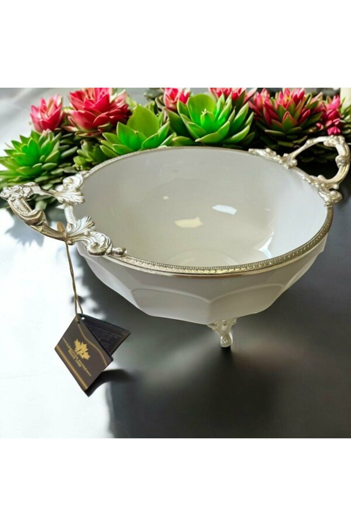 Marka Limoges Paniz Klasik Kase Ayaklı 28 Cm Gümüş WHS180-N