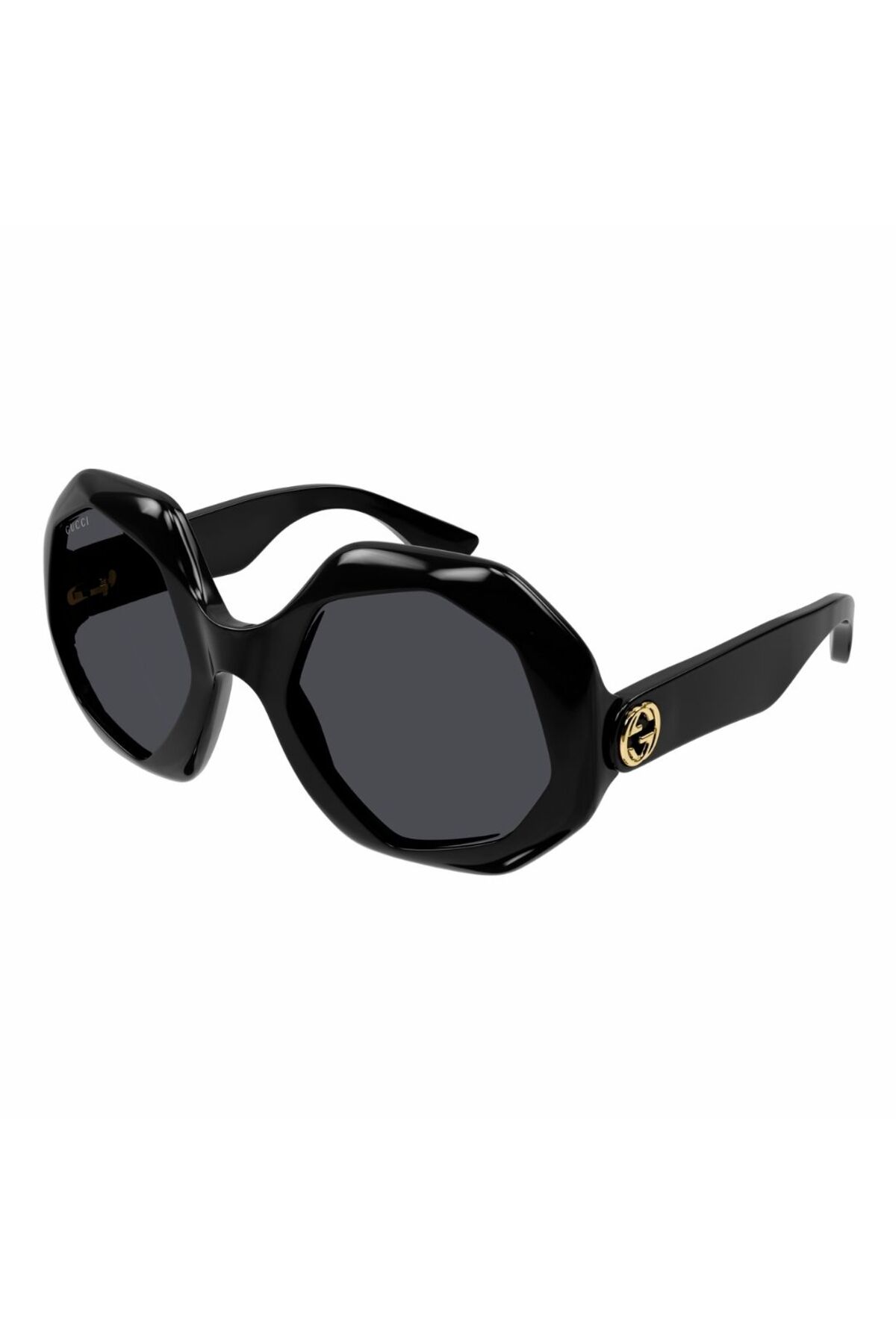 NEW GUCCI GG1242S 001 OVERSIZED ROUND WOMEN’S SUNGLASSES GUCCI GG1242S BLACK Gucci GUCCI GG1243S AUTHENTIC Black Oversized Geometric 1243  main image 2