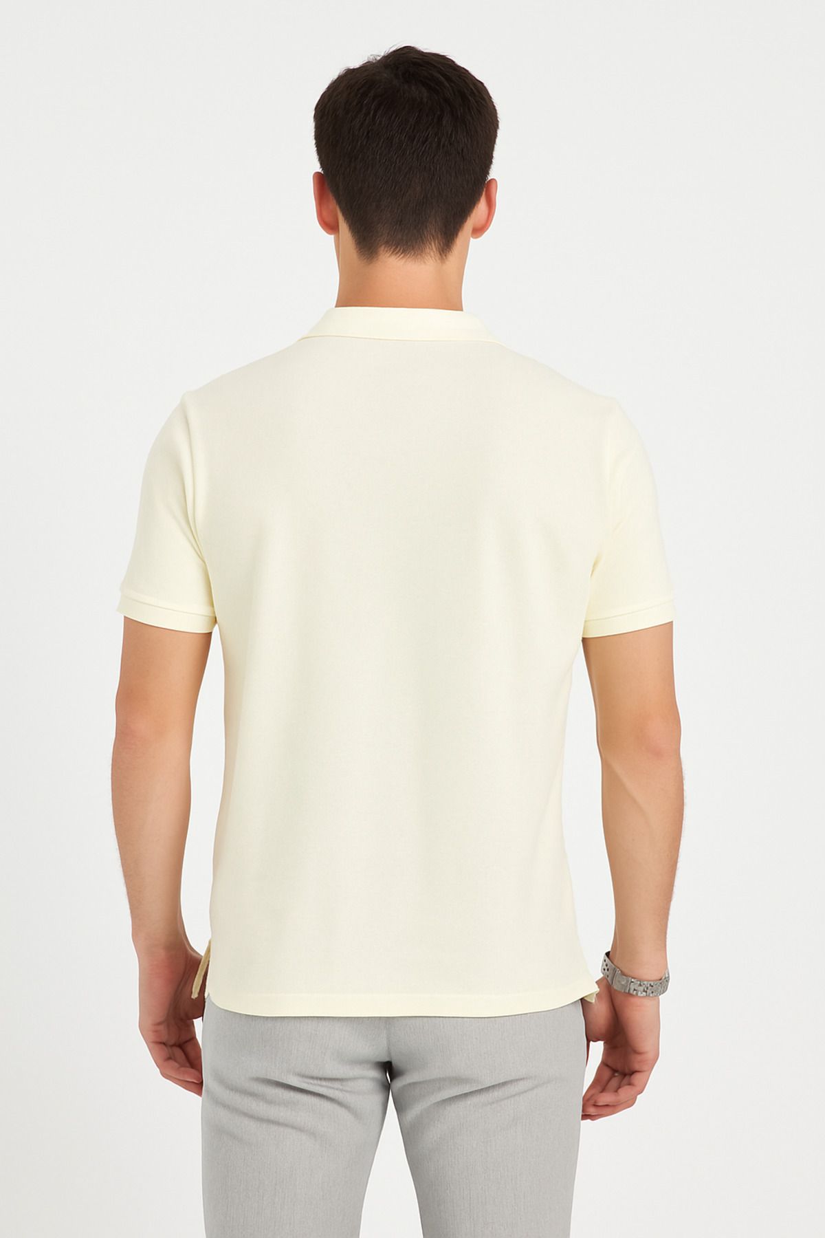 LACİVERTMEN-Lacivertmen 2772 Soft Touch Basic - Ανδρικό μπλουζάκι Ecru Color Relax 8