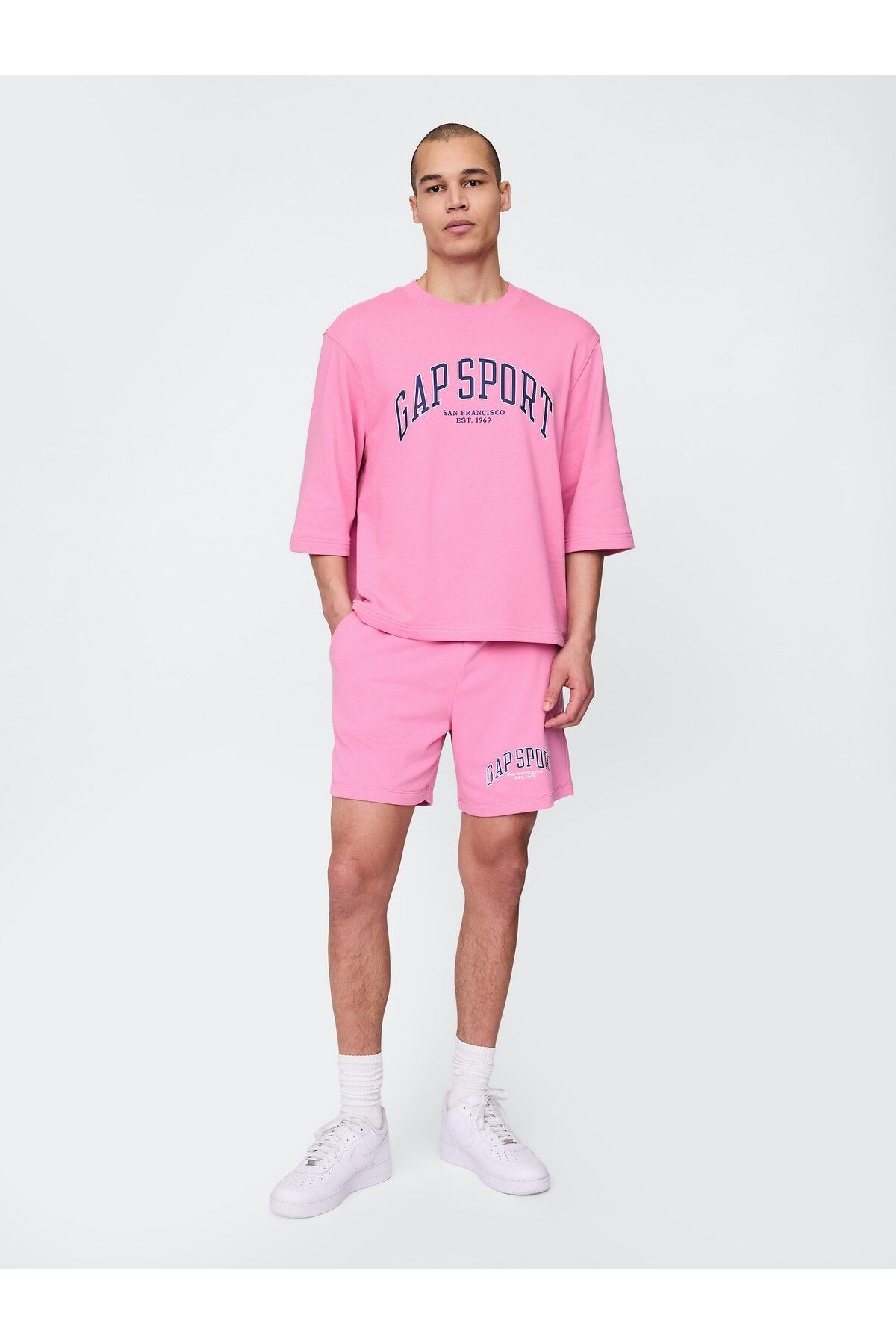 GAP Erkek Pembe VintageSoft Sweat Şort
