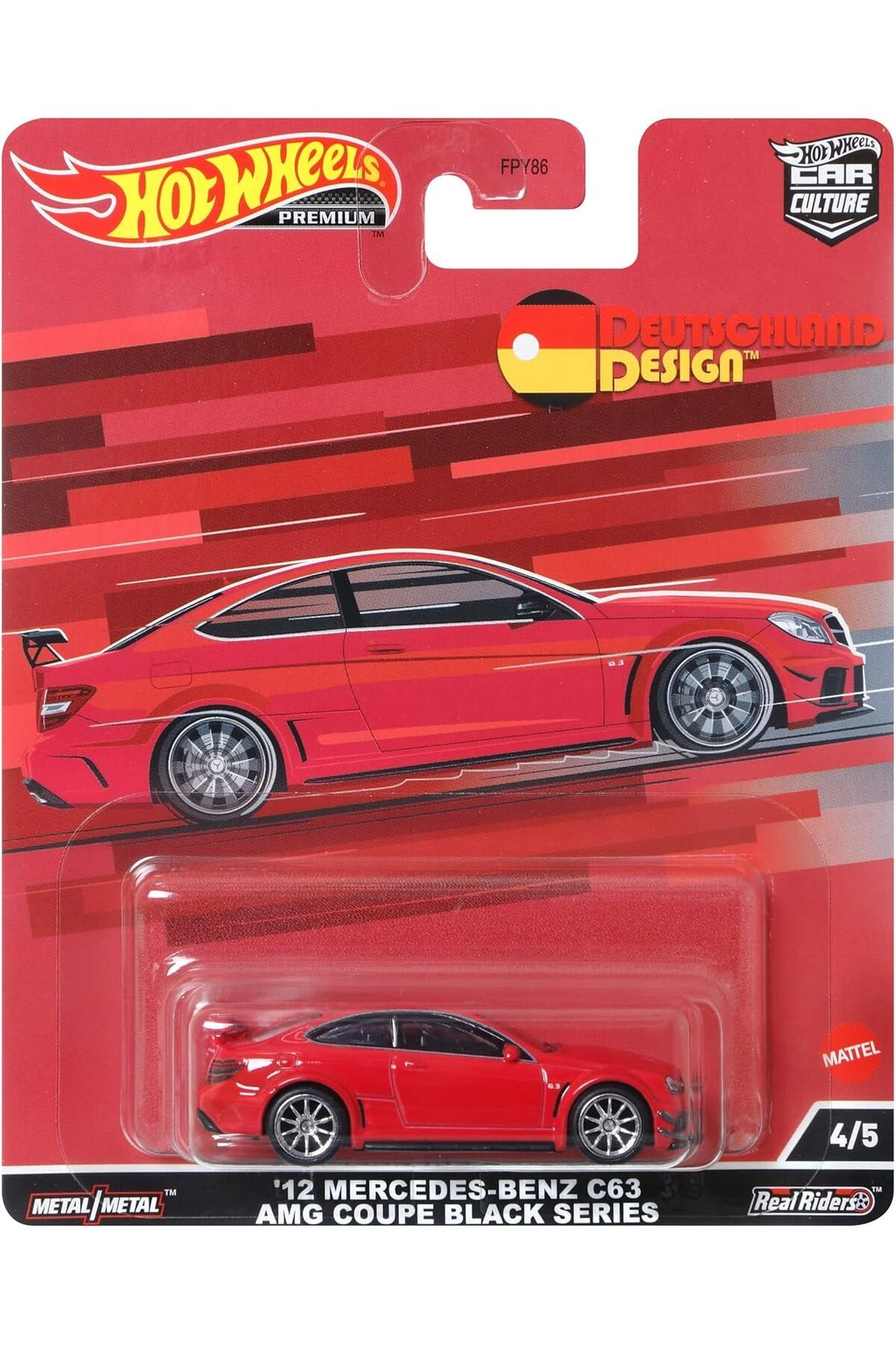 HOT WHEELS Premium Deutschland Design - '12 Mercedes-Benz C63 AMG Coupe Black Series HCJ79