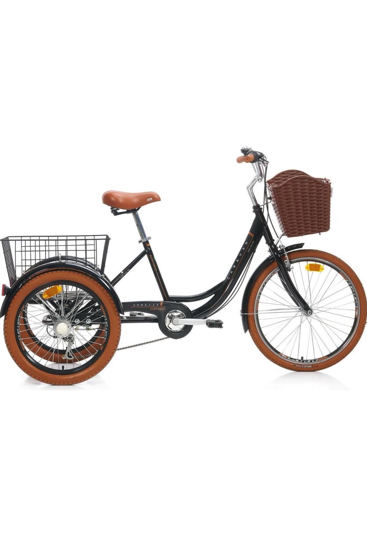 Carraro Caravan 24 Jant 410h 6-v Vb Katlanabilir Kargo Bisikleti Siyah Kahverengi Hizmet Bisikleti