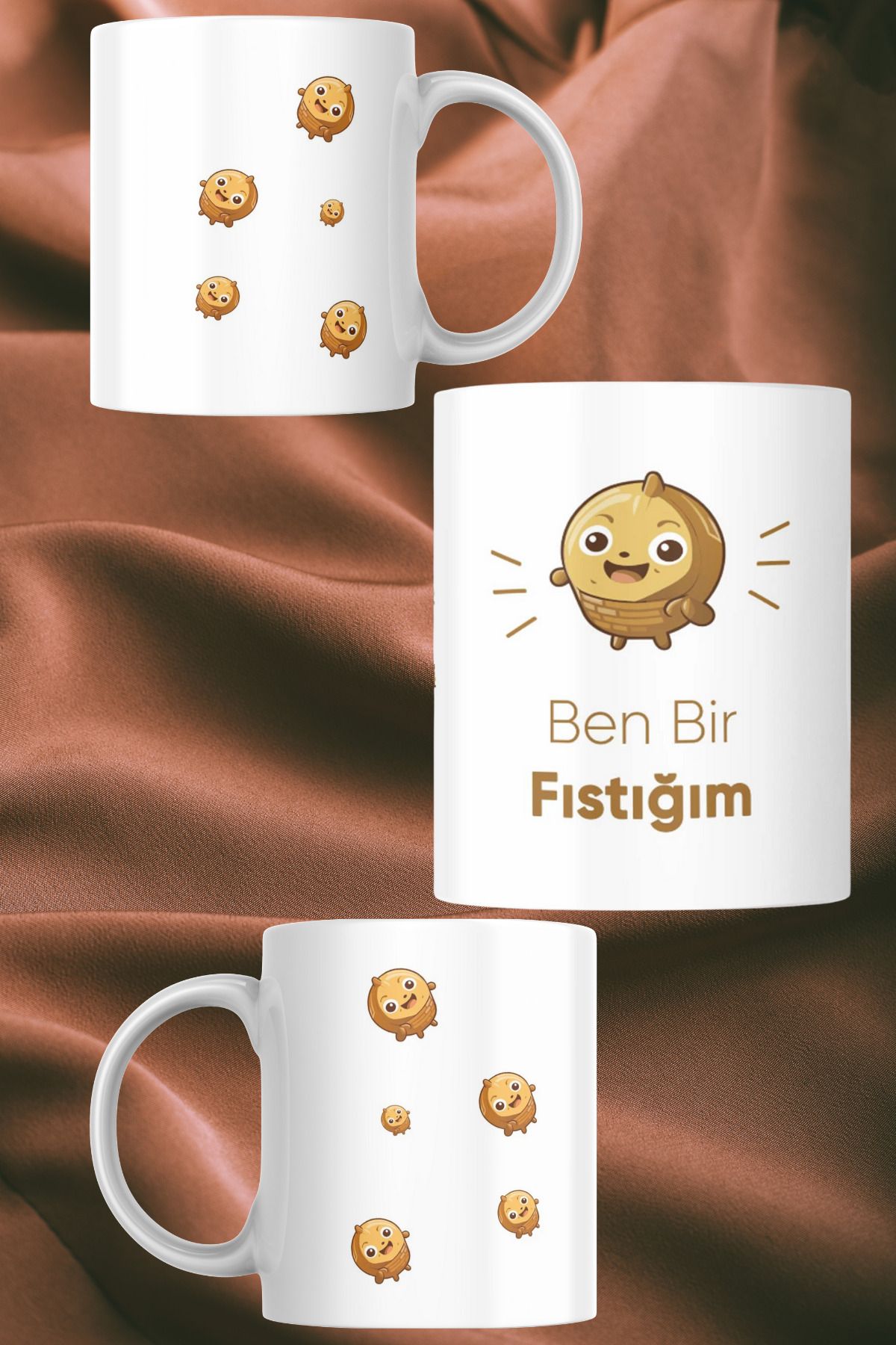 zerhome Ben Bir Fıstığım Temalı Beyaz Porselen Kupa Bardak