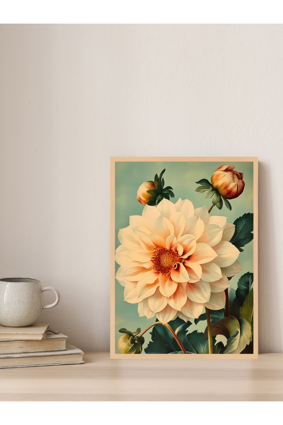 Tuba Decor Tek parça Ahşap Çerçeve Görünümlü MDF Tablo