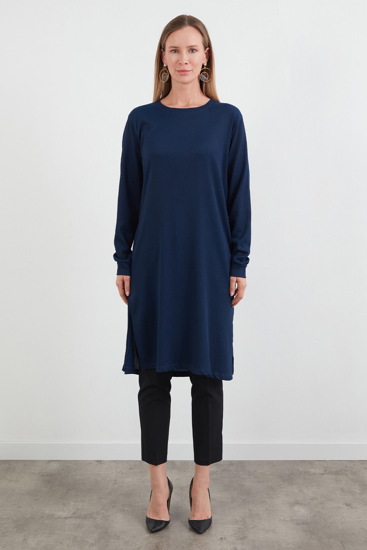 Fulla Moda-Fullamodest Basic Tunic with Side Slits 6