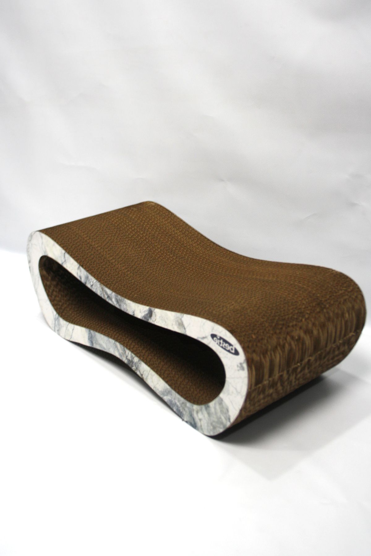Bestie-Cat Scratching Sofa Cardboard Cat Scratching Horizontal Scratching- Medium (51X24X17 cm)- 3D Marble Pattern 3