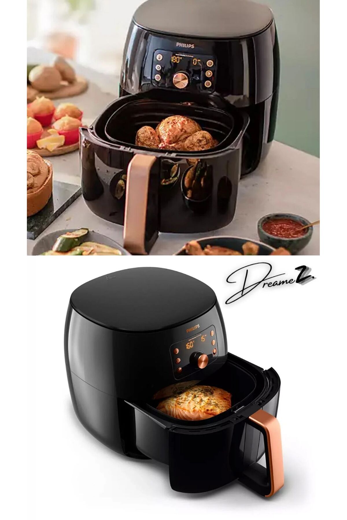 Philips Drmz Versuni Hızlı Yeni Premium 2225 W Airfryer XXL Smart Sensing Akıllı Fritöz,Led Ekran PİŞİRİCİ