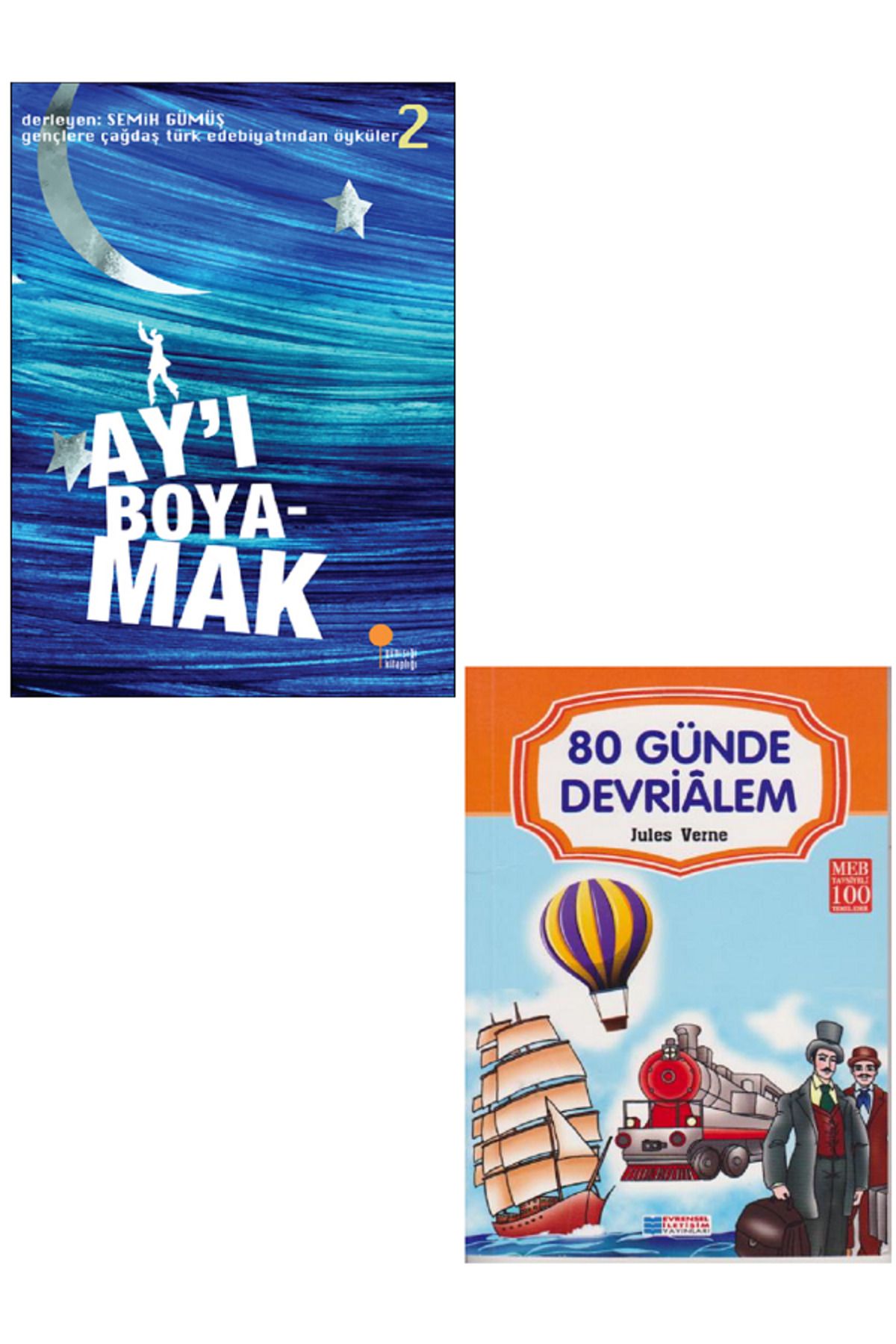 Günışığı Kitaplığı Ayı Boyamak - 2 + Evrensel 80 Günde Devrialem / 2 KİTAP SET