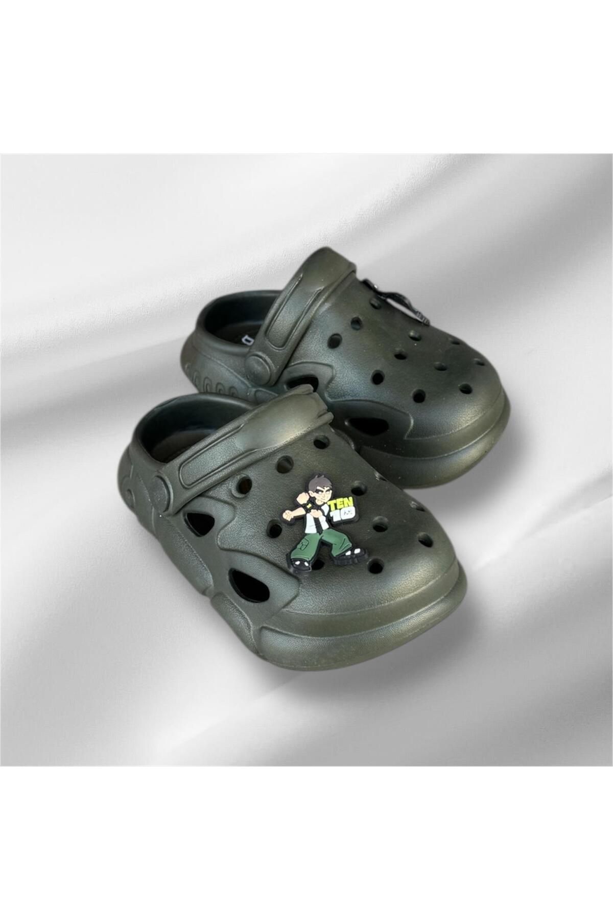 AkınalBella-Boy Khaki Soft Soft Sole Closed Front Slippers Sandals 1
