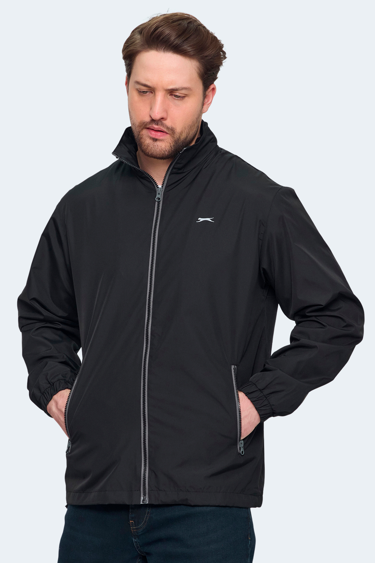 Slazenger RAREN Erkek Yağmurluk Siyah