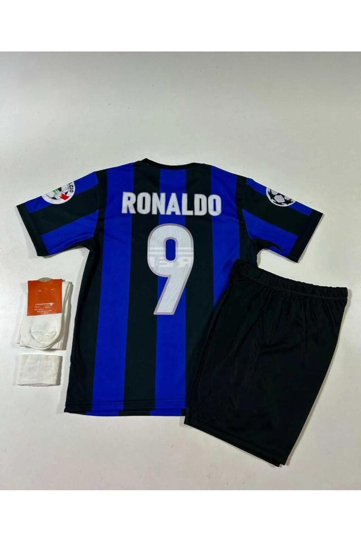 BARBITOS İnter Ronaldo Nazario Nostalji Çocuk Forması 4'lü Set-blue
