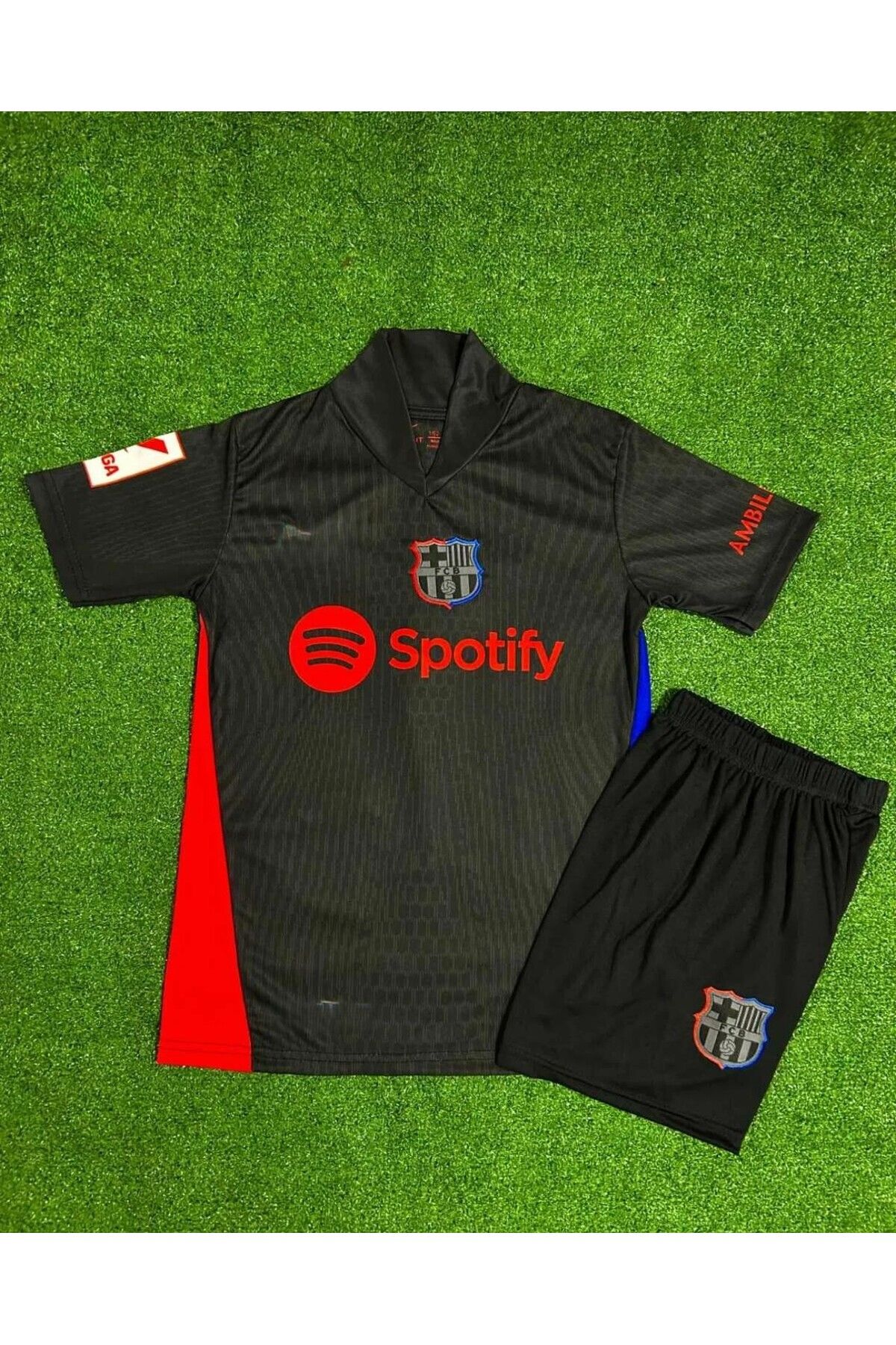 BARBITOS FC B.a.r.c.e.l.o.n.a 2024/25 Sezonu 10 Lamine Yamal Deplasman Çocuk Forması 2'li Set (BLACK 10)