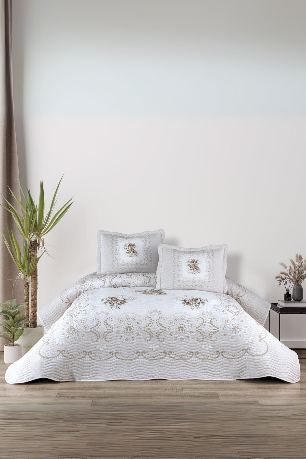 BELENAY HOME Nerea 3 Parça Çift Kişilik Yatak Örtüsü Takımı – Pike Set