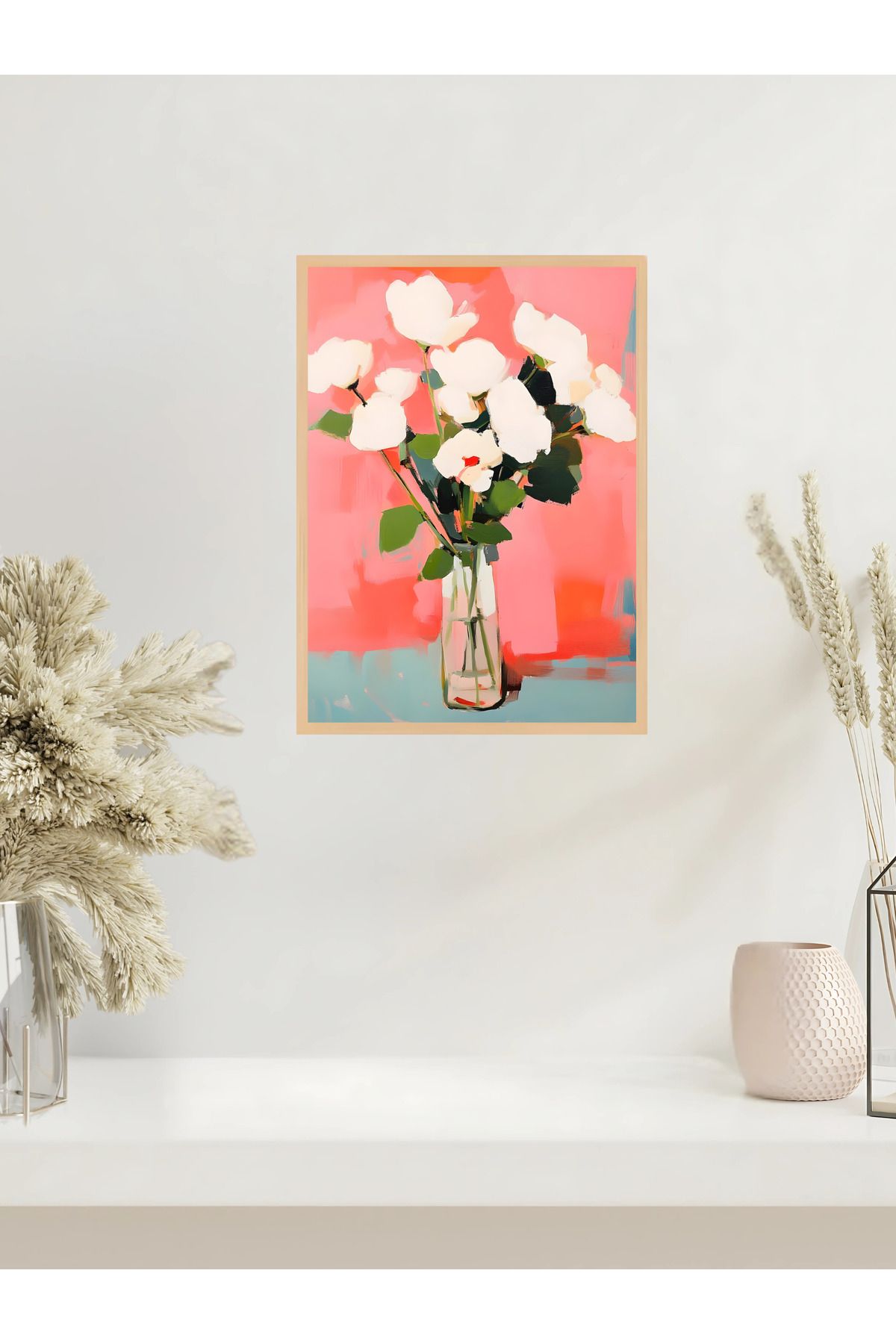 Tuba Decor Tek parça Ahşap Çerçeve Görünümlü MDF Tablo