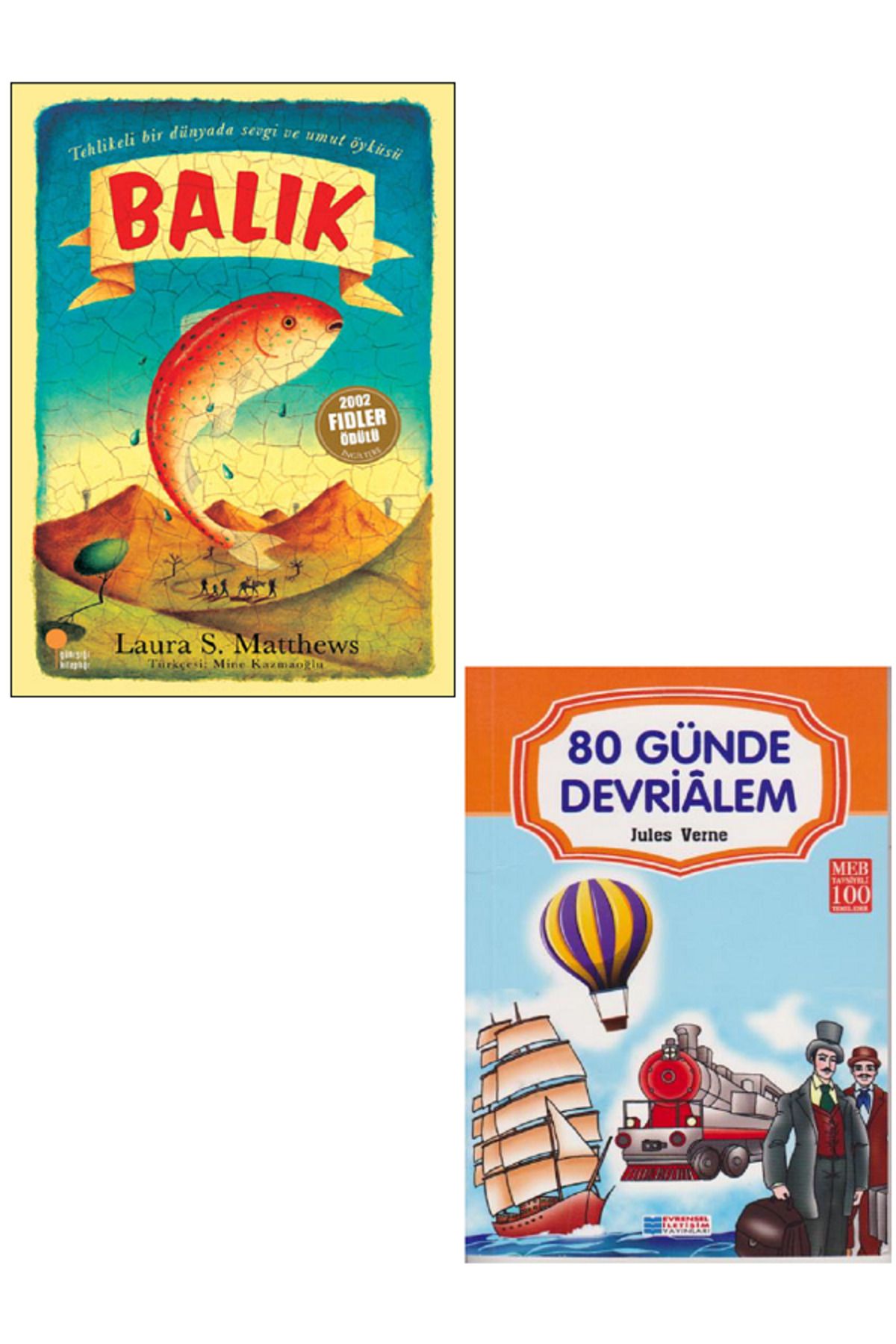 Günışığı Kitaplığı Balık - Laura S. Matthews + Evrensel 80 Günde Devrialem / 2 KİTAP SET