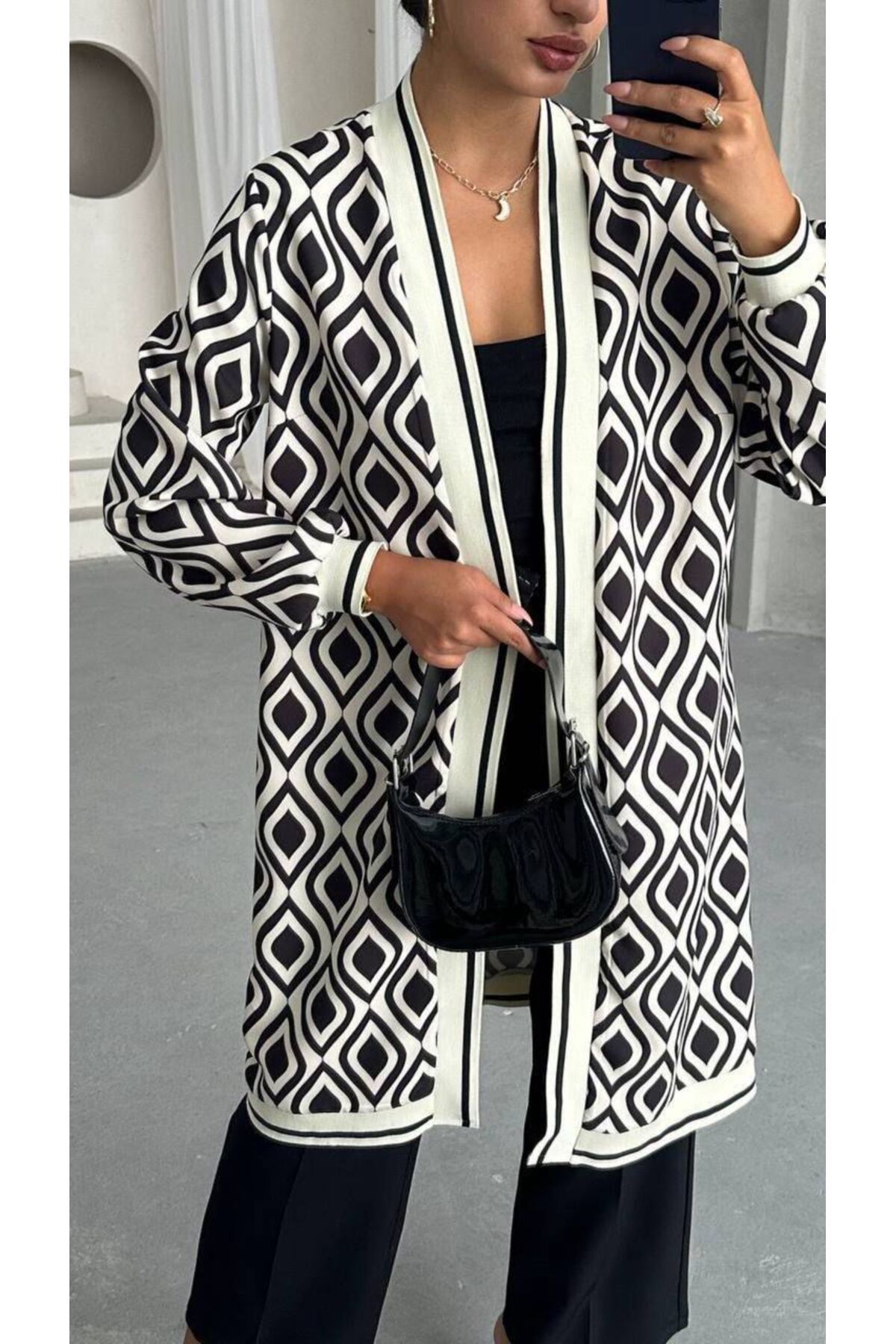 Hüma Sultan Kadın Tesettür Oversize Kimono Ceket