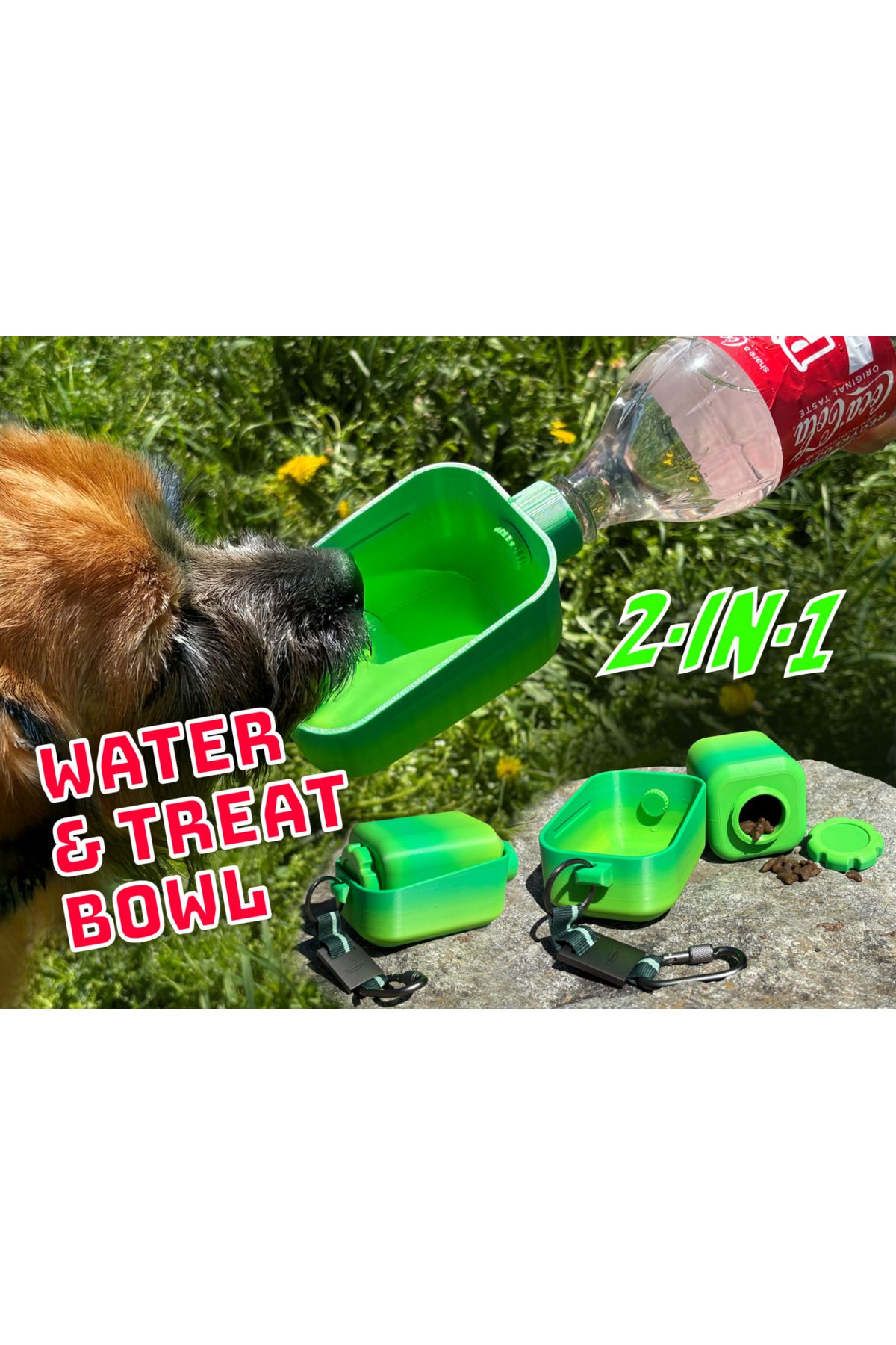 talaşoğlu Trailbuddy 2'si 1 arada Köpek Suyu ve Treat Bowl