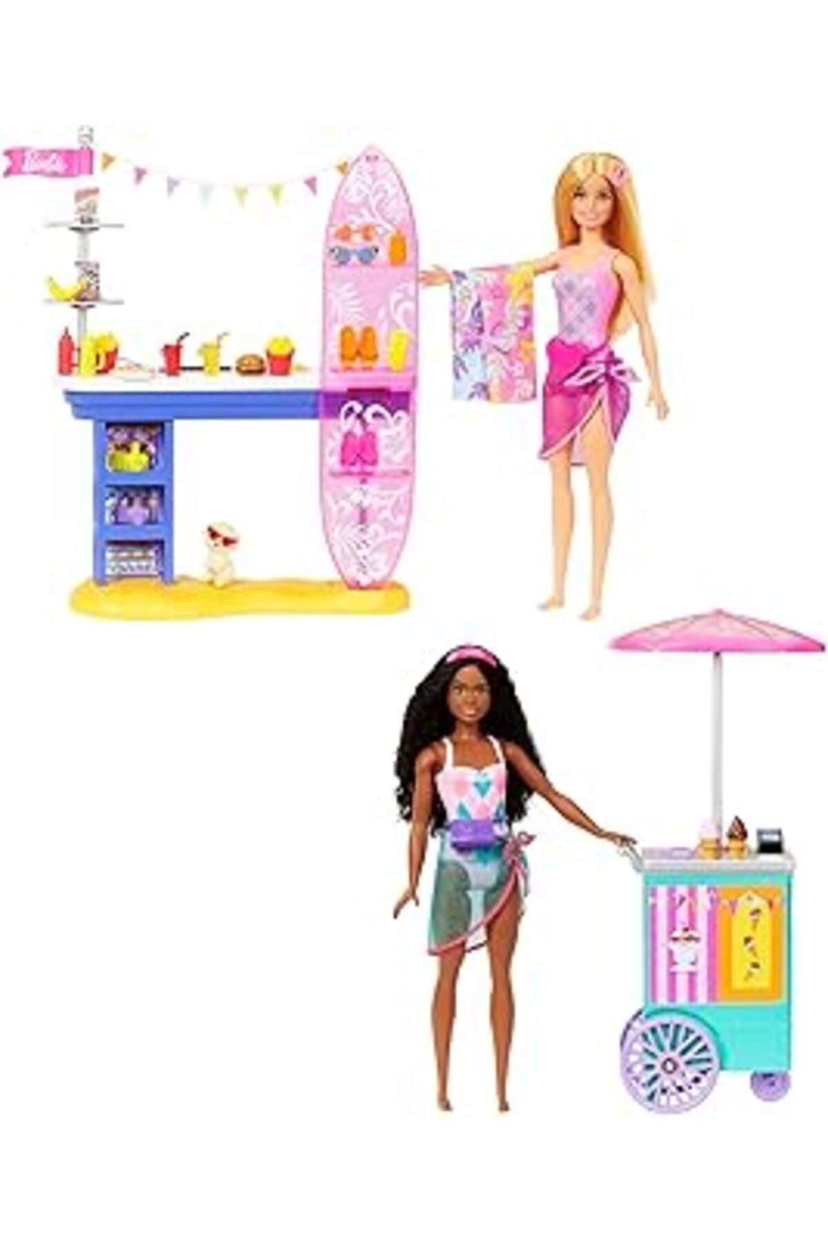 Mu Art Ahşap Barbie Brooklyn Ve Malibu'Nun Sahildeki Yiyecek Standı