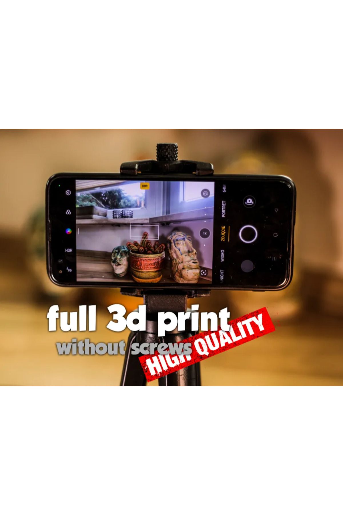 talaşoğlu [Tam 3D baskı] Tripod Telefon Tutucu