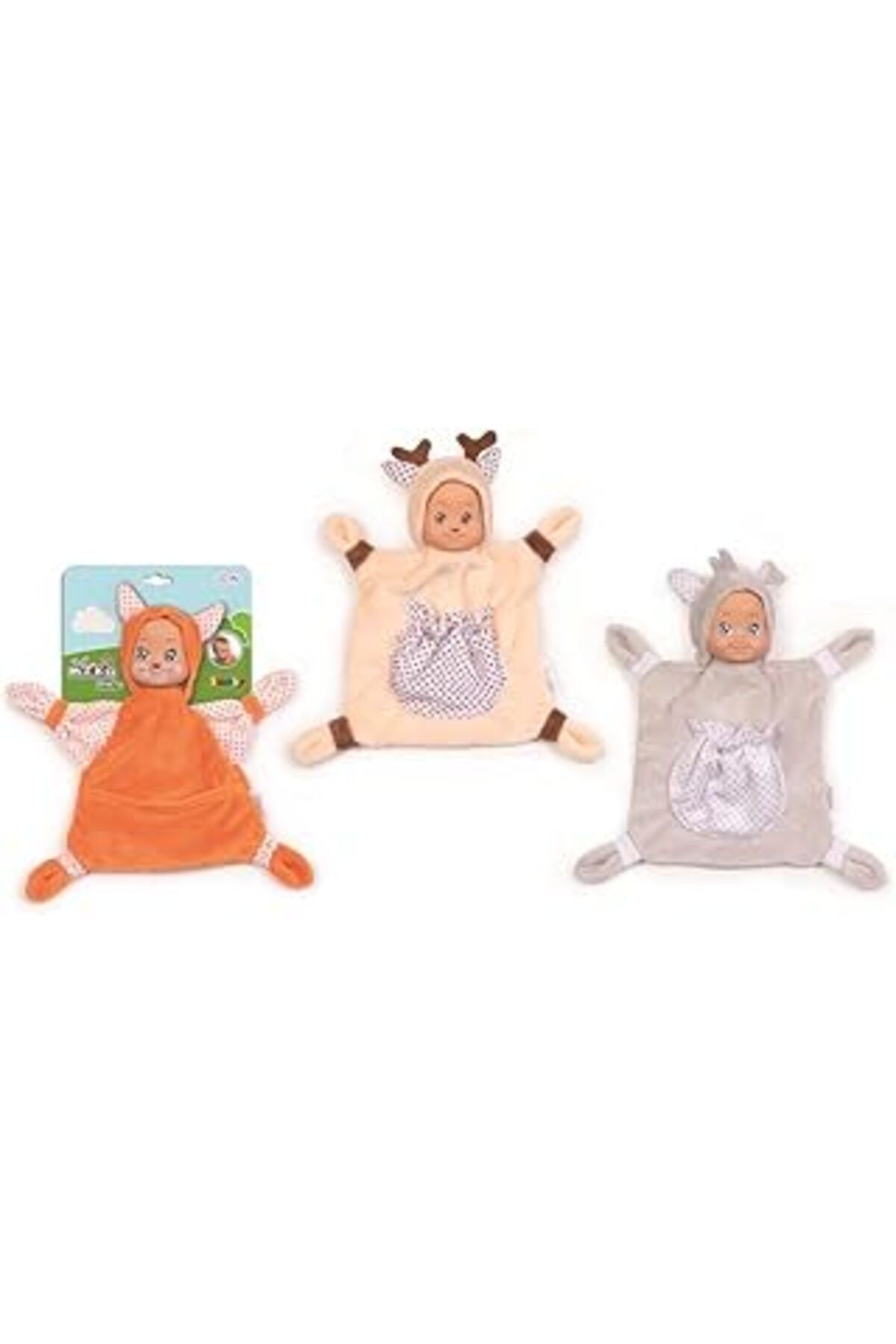 Mu Art Ahşap Smoby Minikiss Peluş Bebekler Serisi - Tilki Kostümlü 210126