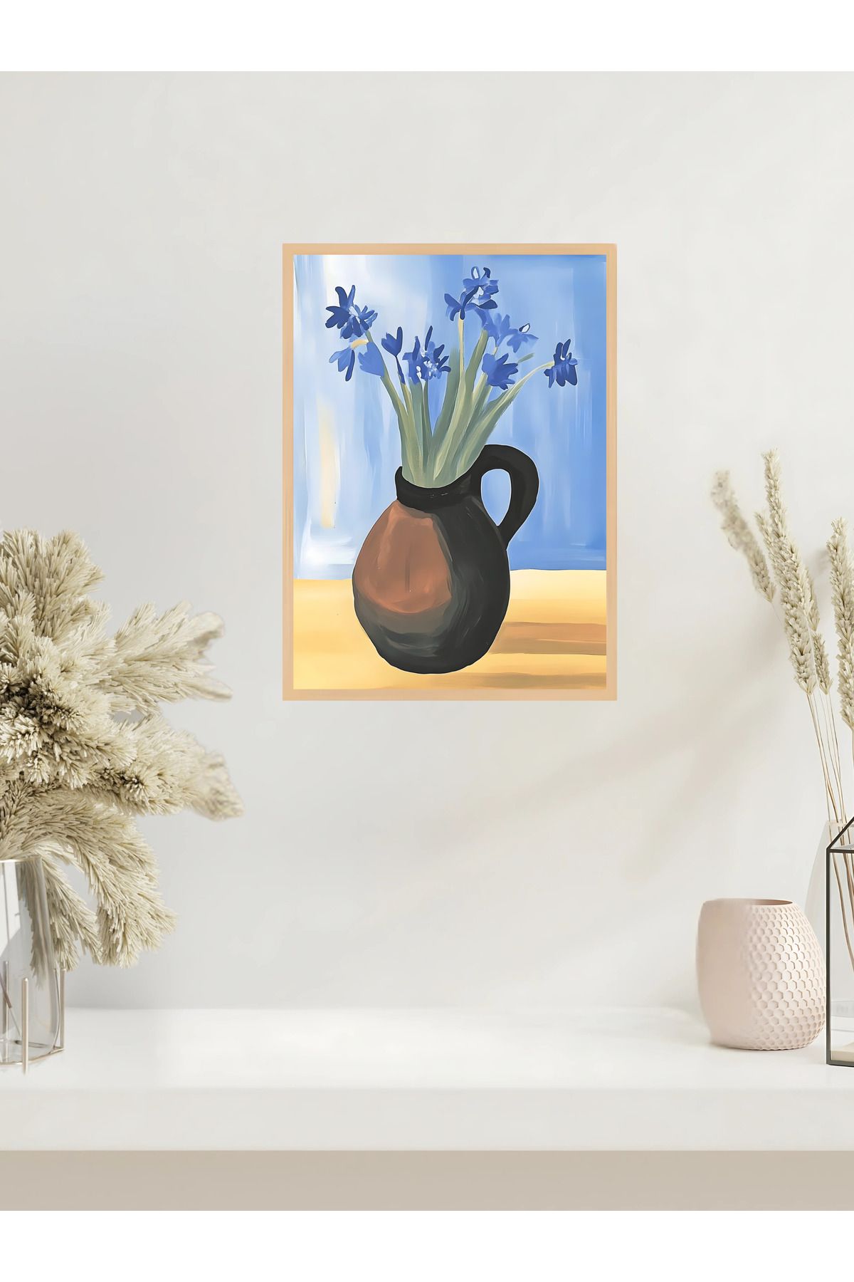 Tuba Decor Tek parça Ahşap Çerçeve Görünümlü MDF Tablo
