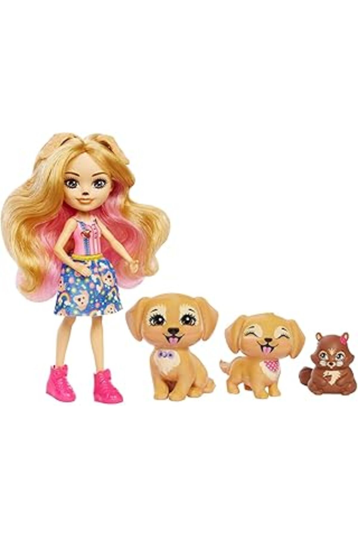 Mu Art Ahşap Enchantimals- Bambola Famiglia Gerika Golden Retriever Family Doll, Colore, ??Nico, 0194735063055