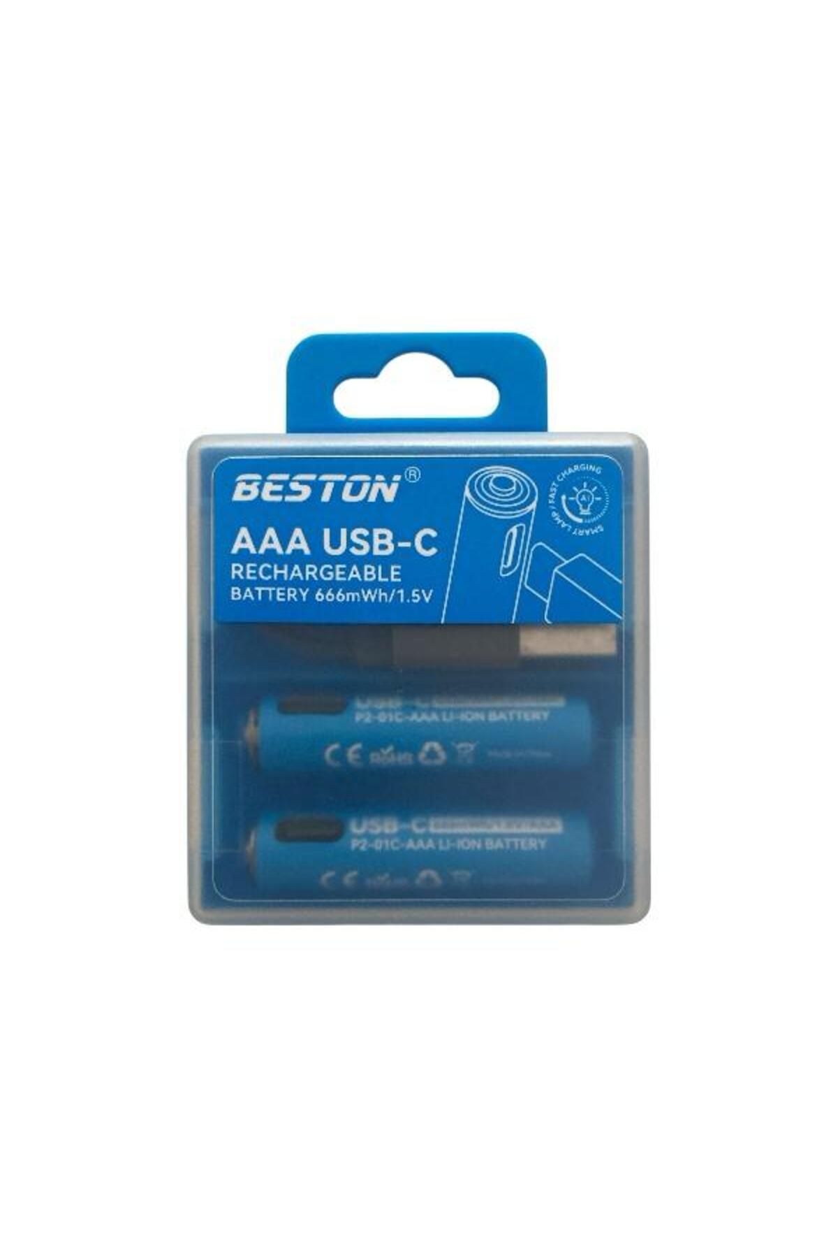 AXWER AAA İnce Kalem Pil Şarj Edilebilir USB-C 666mWh/1.5V
