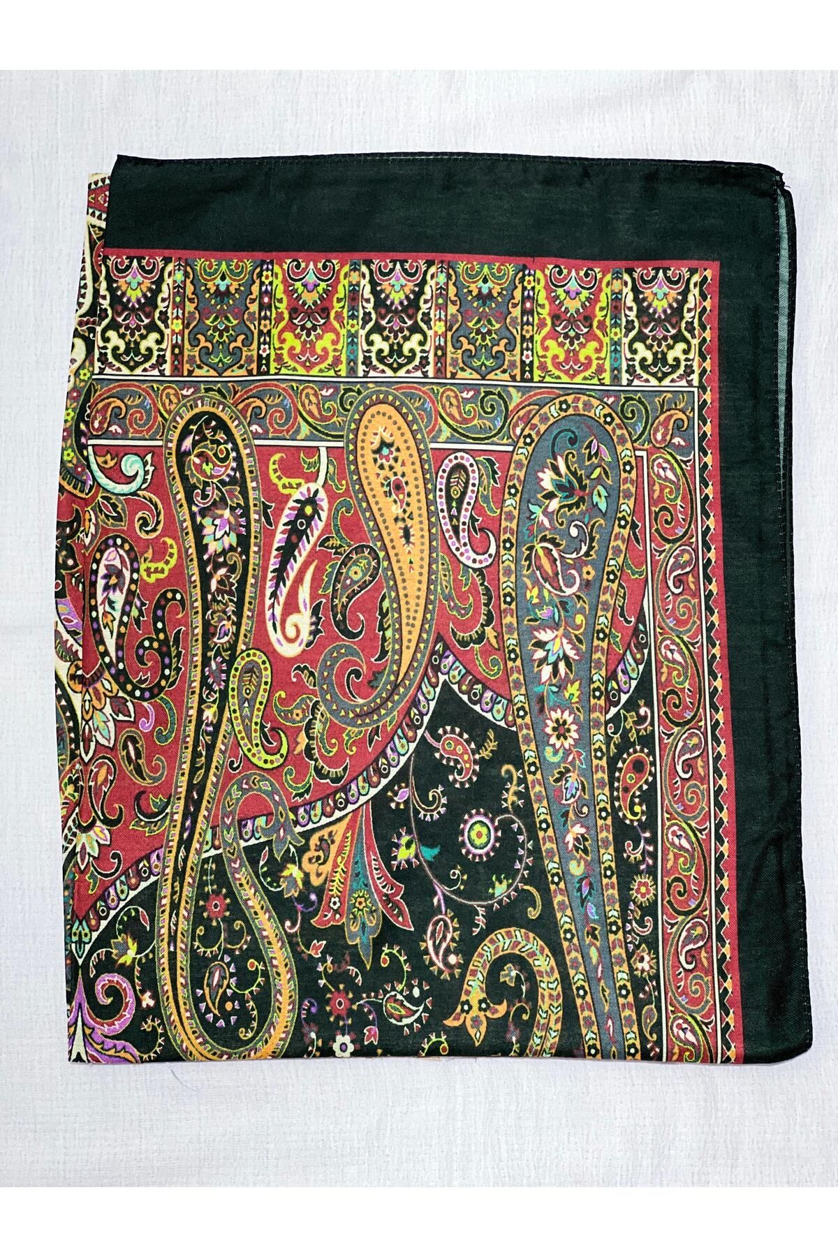 Shawl Passion Retro Desen Pamuk Şal Kiremit