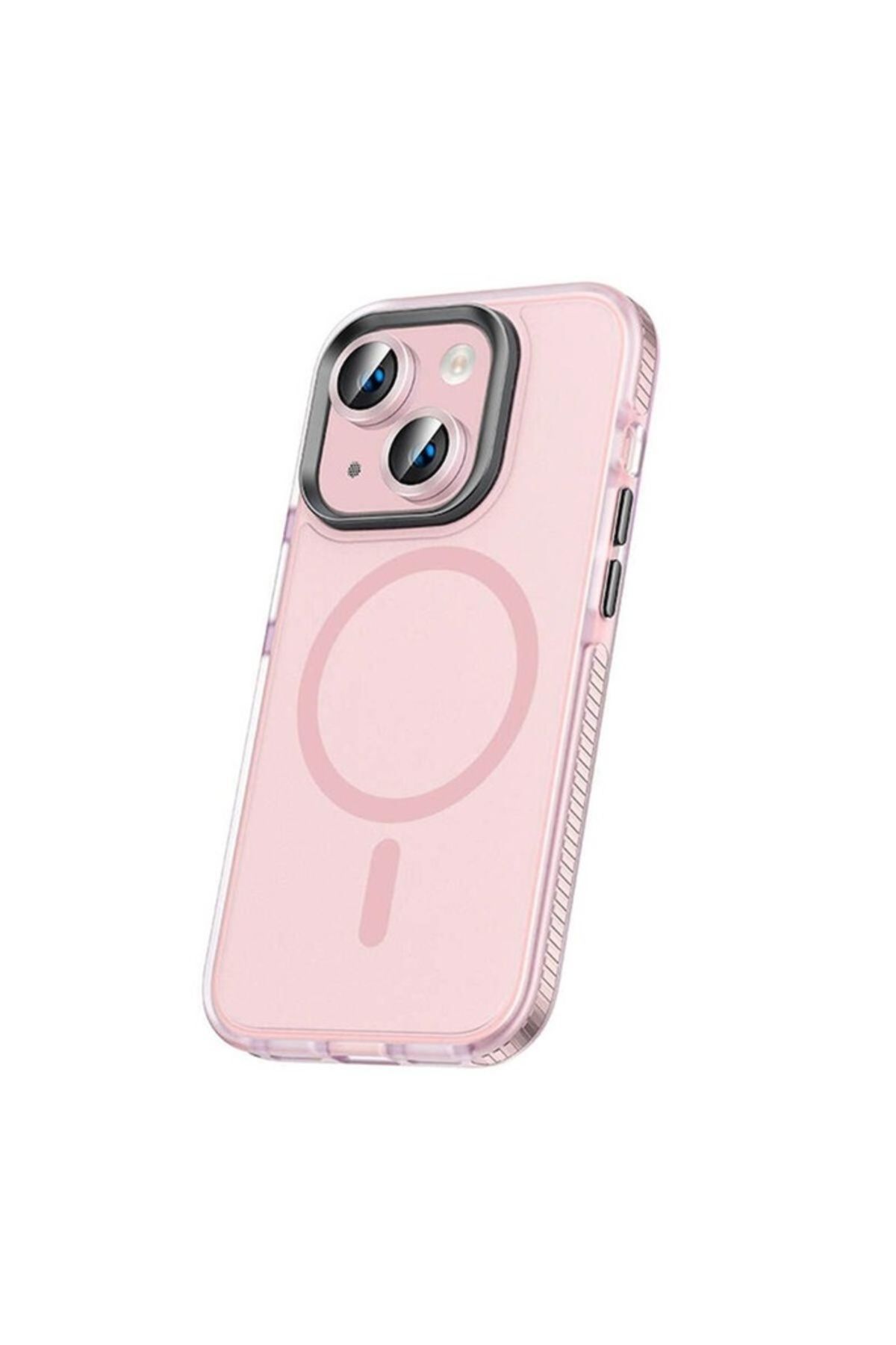 Megafox Teknoloji Apple iPhone 15 Plus Uyumlu Kılıf Airbagli Magsafe Wireless Şarj Özellikli Lens Koruyuculu Klaptika
