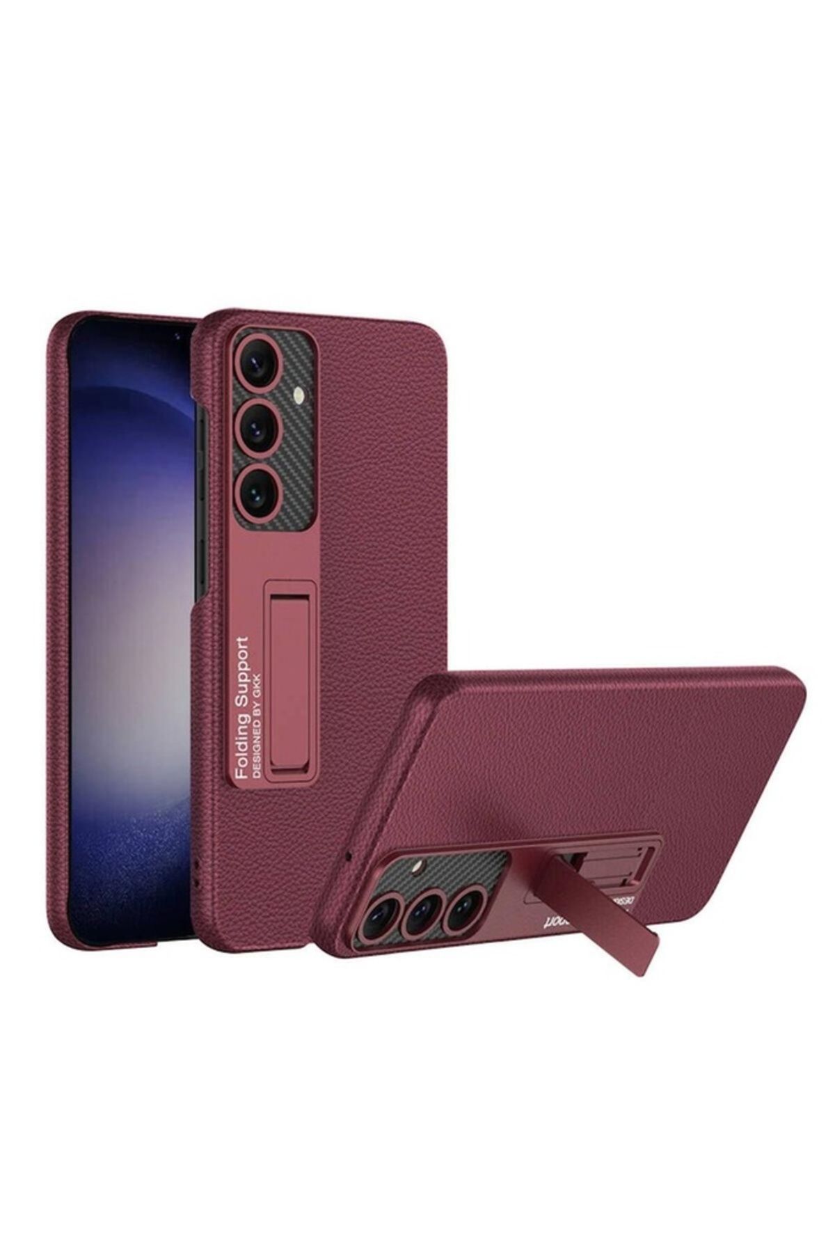 Megafox Teknoloji Samsung Galaxy S24 Plus Uyumlu Kılıf Kıpta Standlı Kapak