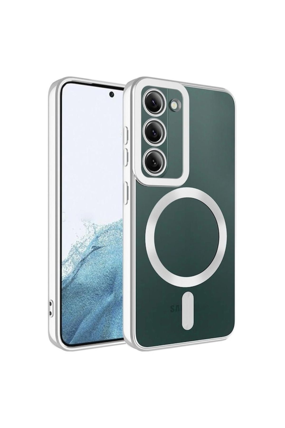 Megafox Teknoloji Samsung Galaxy S23 Plus Uyumlu Kılıf Magsafe Wireless Şarj Özellikli Setro Silikon