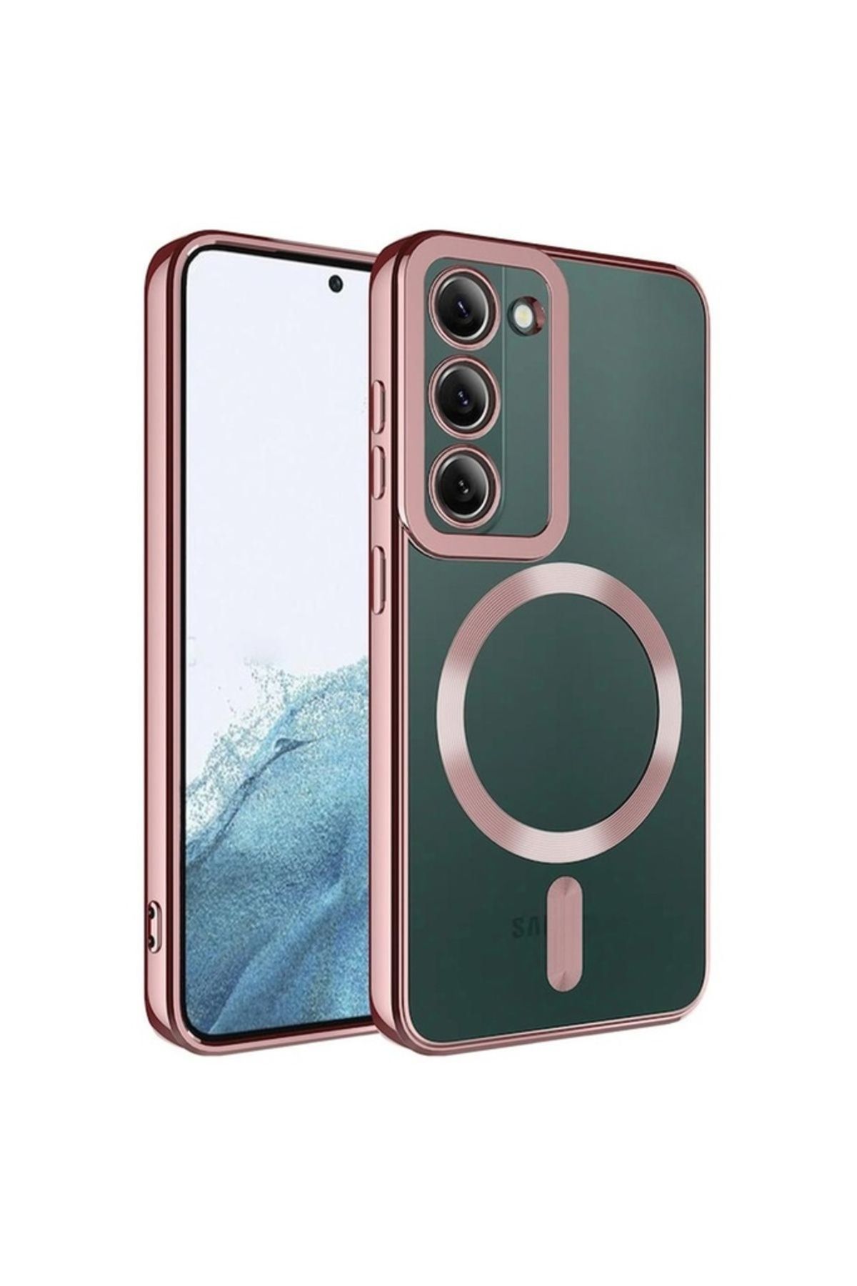 Megafox Teknoloji Samsung Galaxy S23 Plus Uyumlu Kılıf Magsafe Wireless Şarj Özellikli Setro Silikon