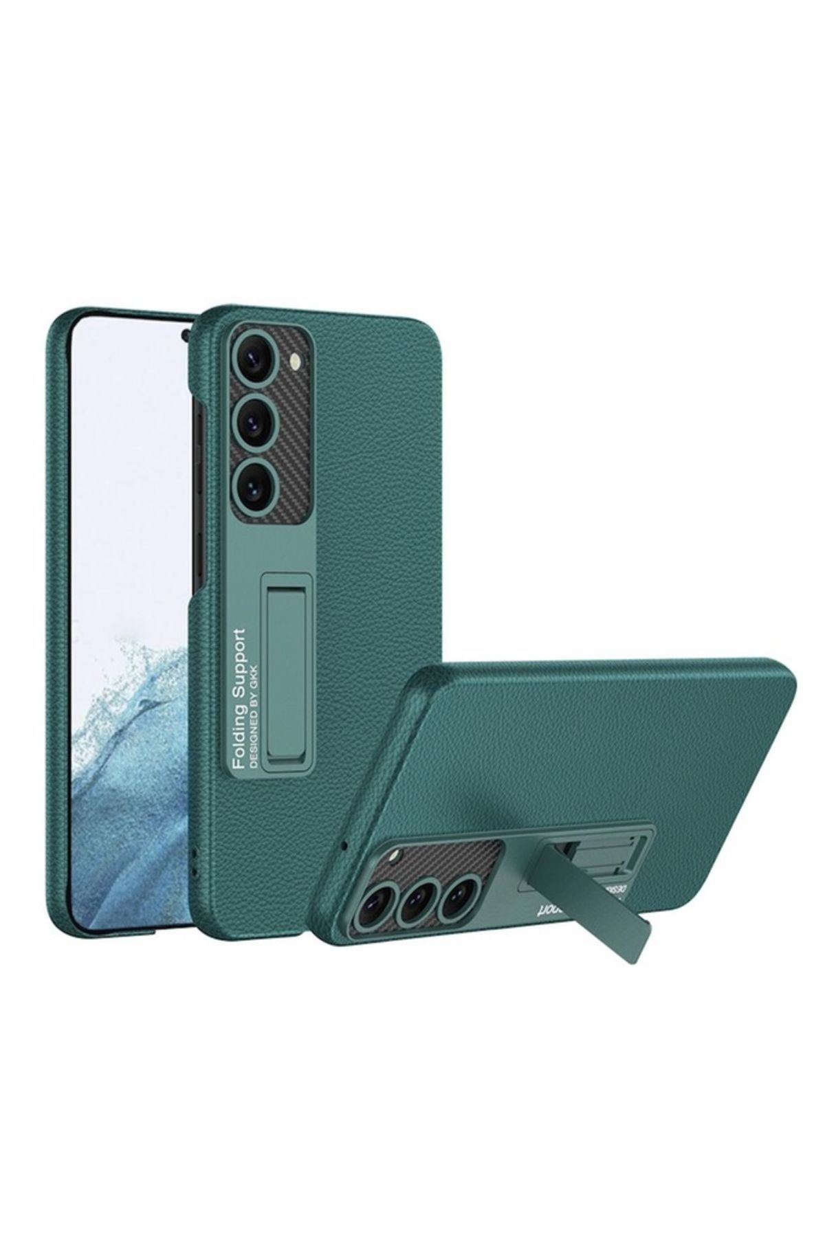 Megafox Teknoloji Samsung Galaxy S23 Uyumlu Kılıf Kıpta Standlı Kapak