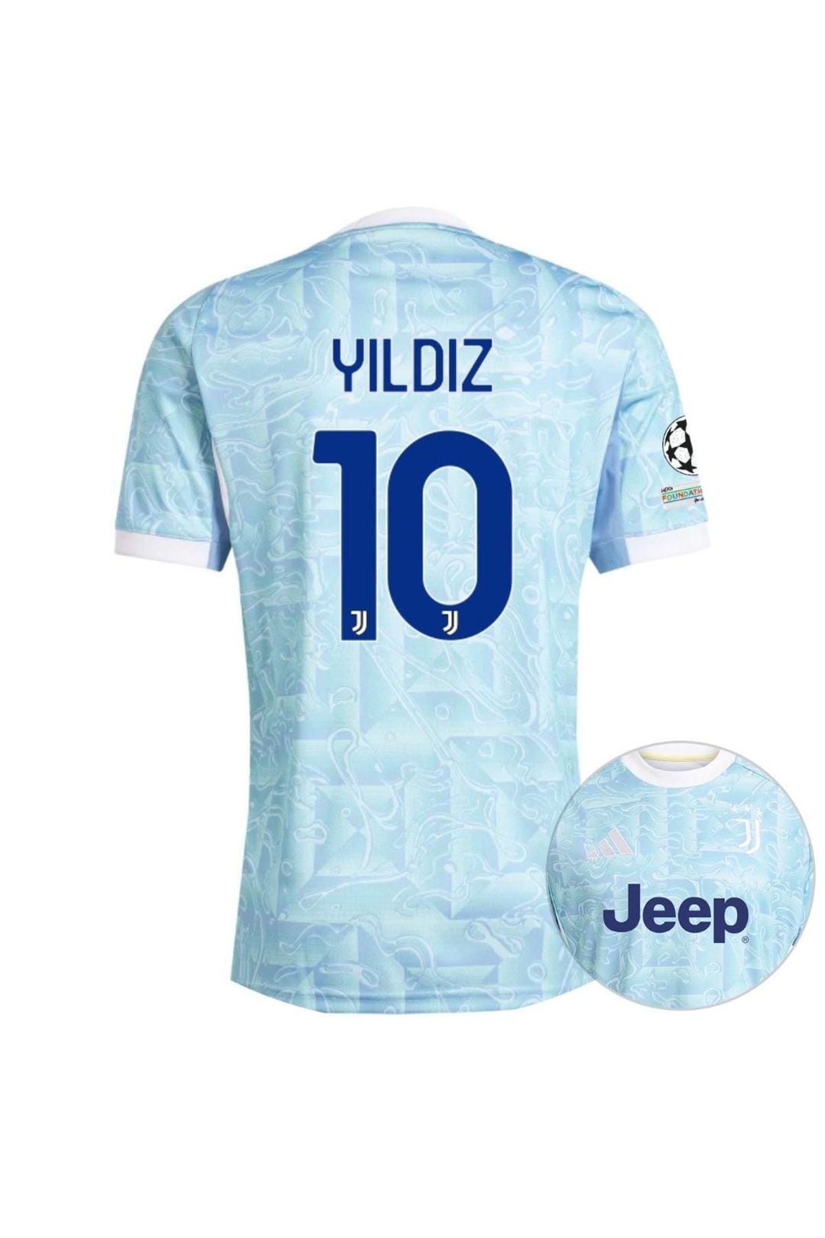 FRAGOLA Juventus 2025/26 Yeni Sezon Kenan Yıldız Deplasman Forması (Mavi)