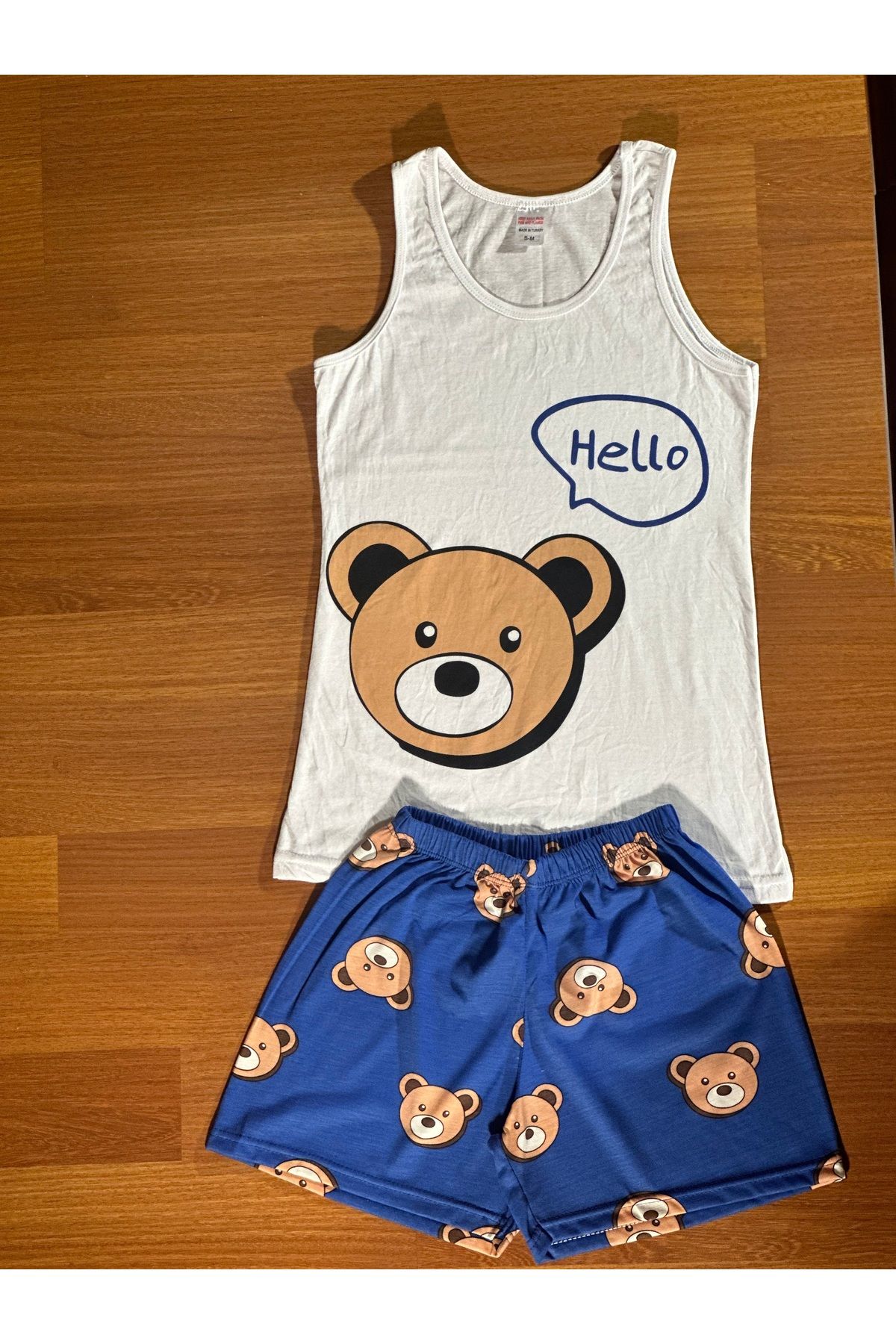 heniy Ayıcık Baskı Pijama Takım