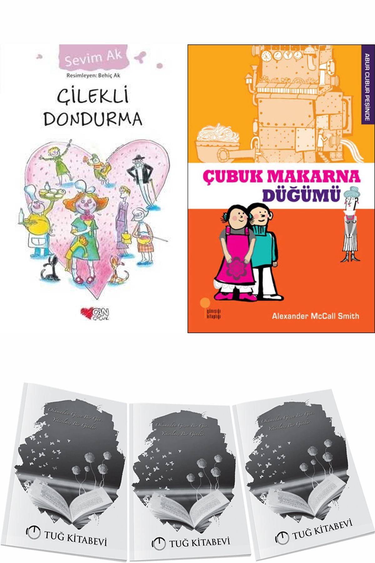 Can Yayınları Çilekli Dondurma ve Çubuk Makarna Düğümü + Hediyeli