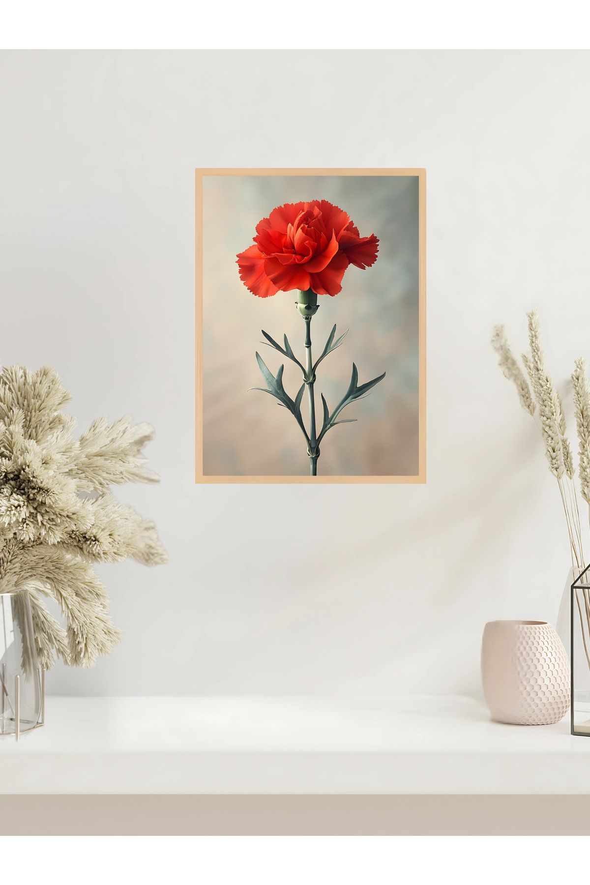 Tuba Decor Tek parça Ahşap Çerçeve Görünümlü MDF Tablo