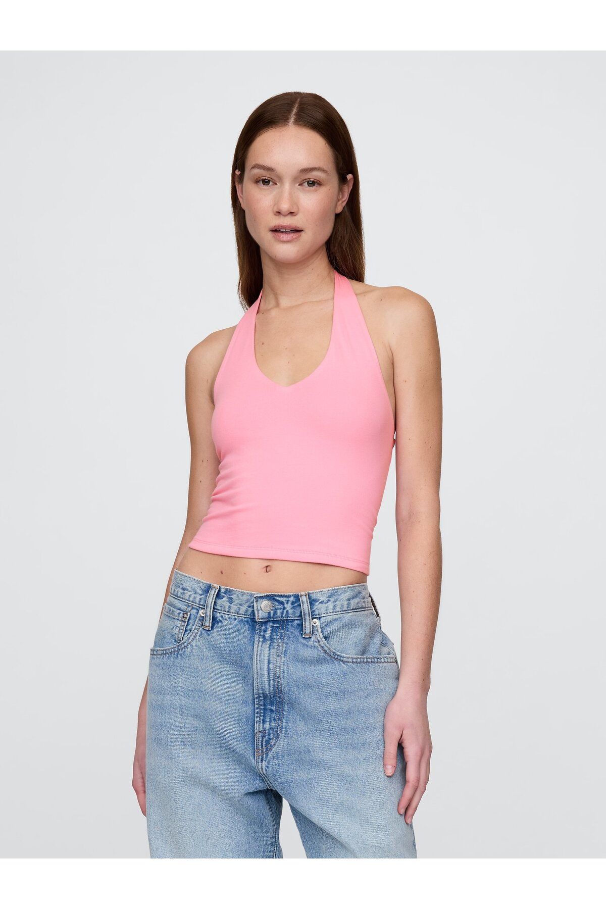 GAP Kadın Pembe Halter Yaka Atlet