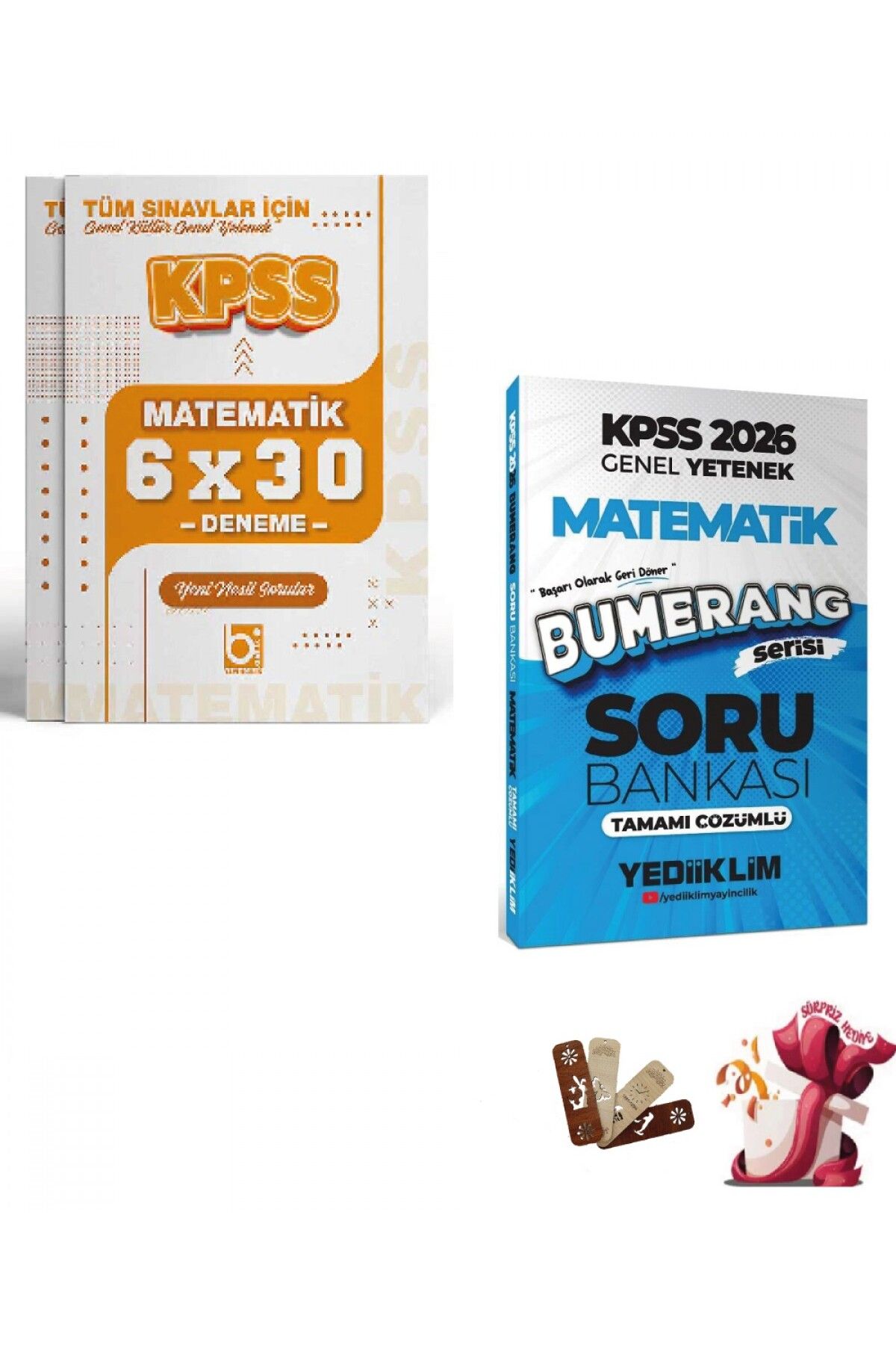 Bi bigelio 2026 KPSS Matematik Bumerang Çözümlü Soru Bankası ve Deneme Seti Bigelio ve Yediiklim Yayınları