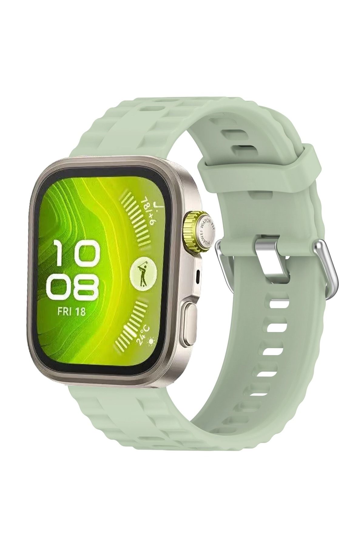 NovStrap Huawei Watch Fit 4 Pro/Fit 4/Fit 3 ile Uyumlu Kordon Tam Uyumlu Pimli Lansman Silikon Kayış