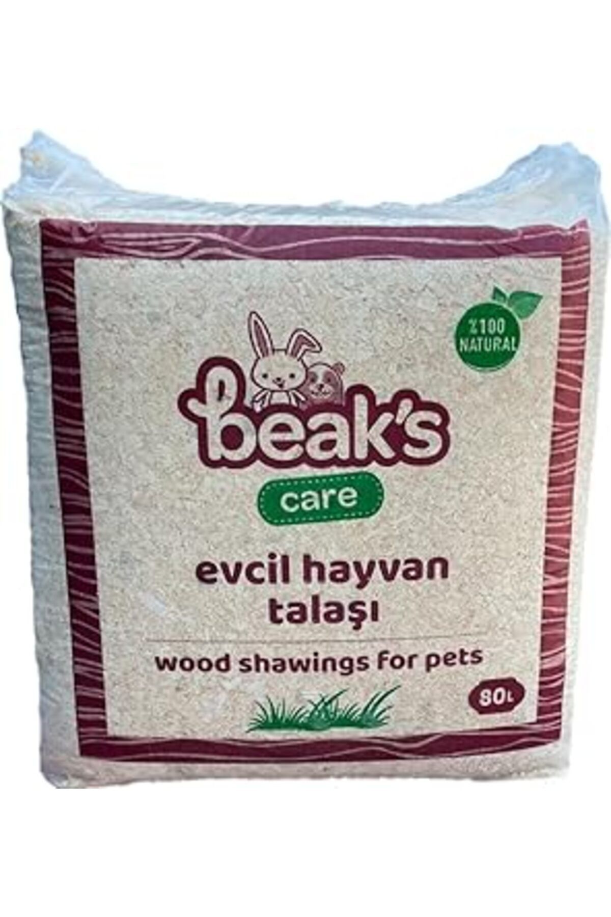 Mu Art Ahşap Beak' Kemirgen Aksesuarları, Kemirgen Talaşı, 80 Lt