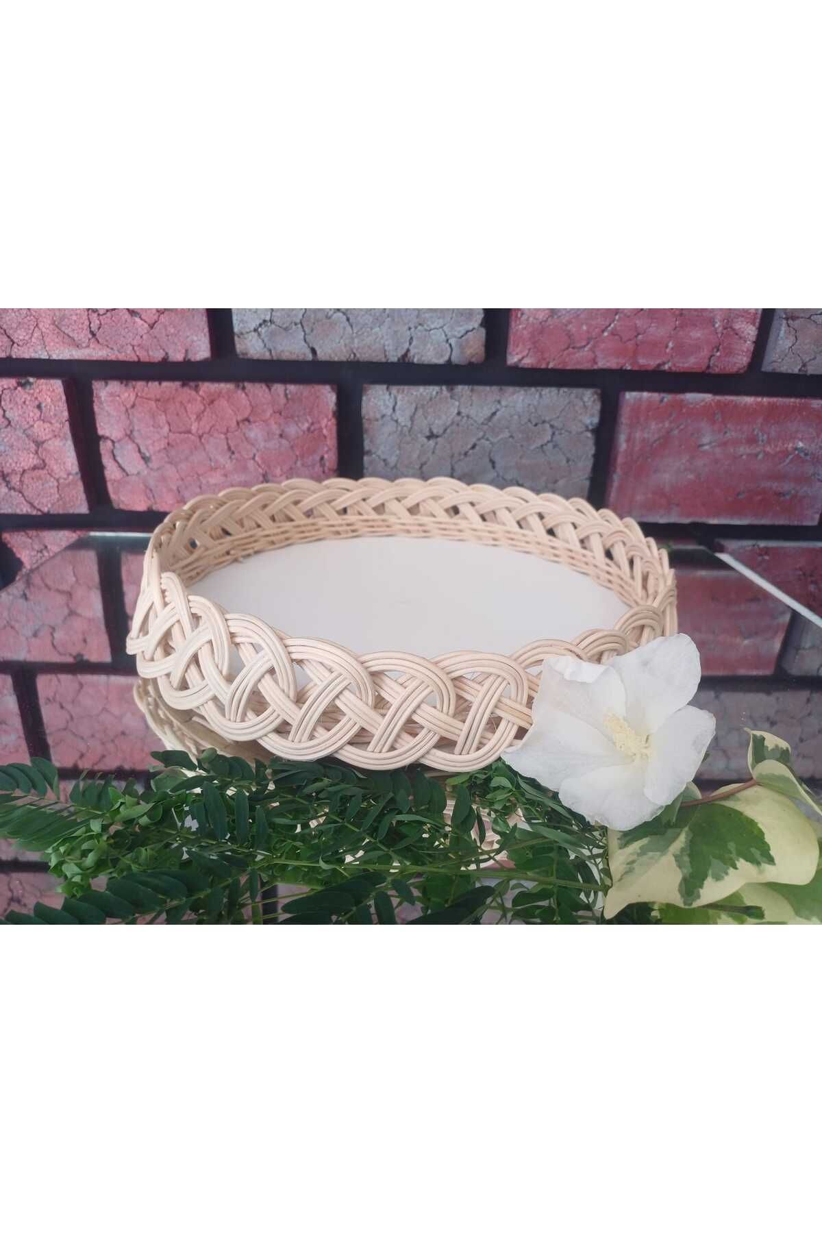 SBK Concept Rattan Bambu Ahşap Tabanlı Tepsi
