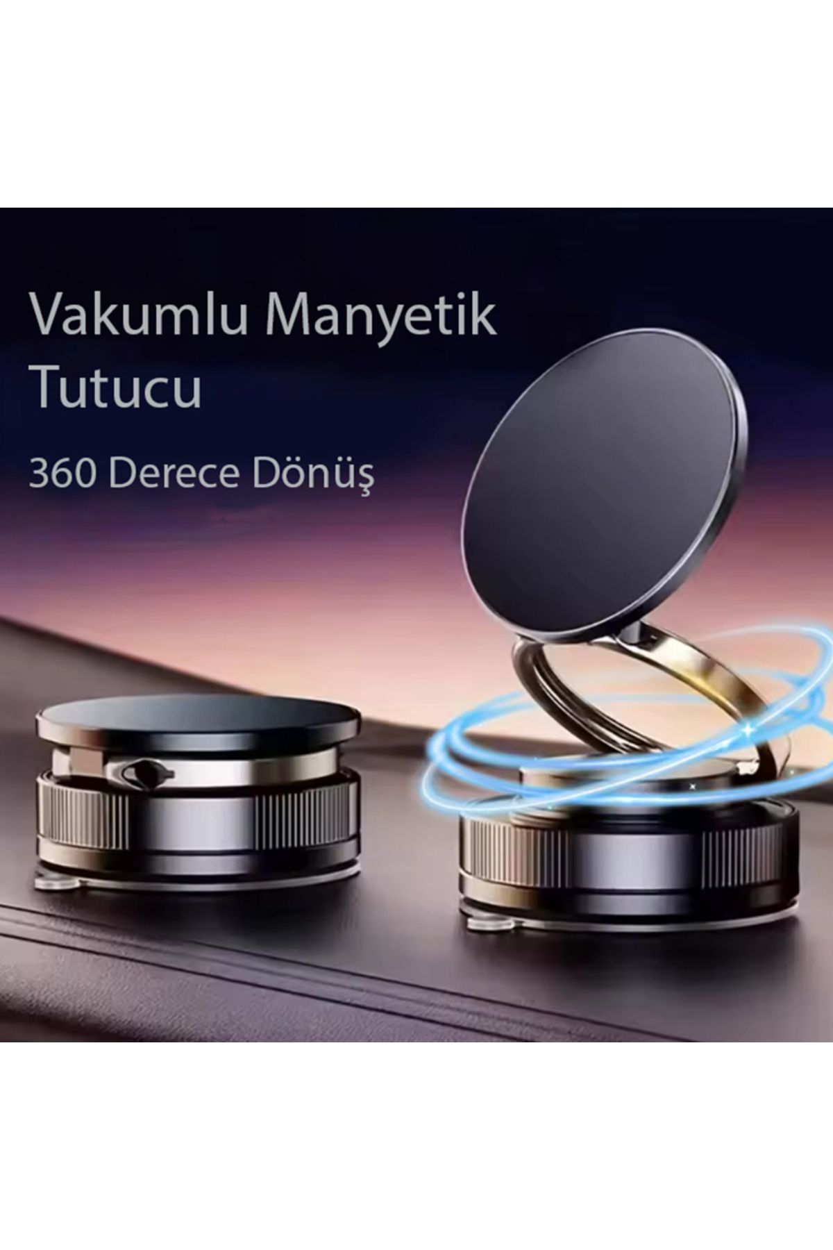 Yesnıce 360 ° Dönen Magsafe Destekli Telefon Tutucu Vakumlu Katlanabilir Tüm Cihazlarla Uyumlu