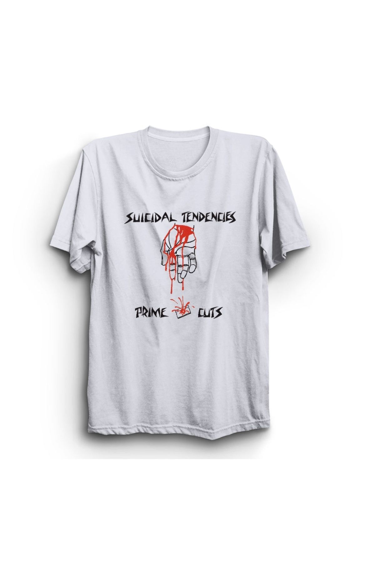 The Fame Suicidal Tendencies, Rock Punk Metal Müzik Grubu, Unisex, Beyaz, %100 Pamuk Tişört