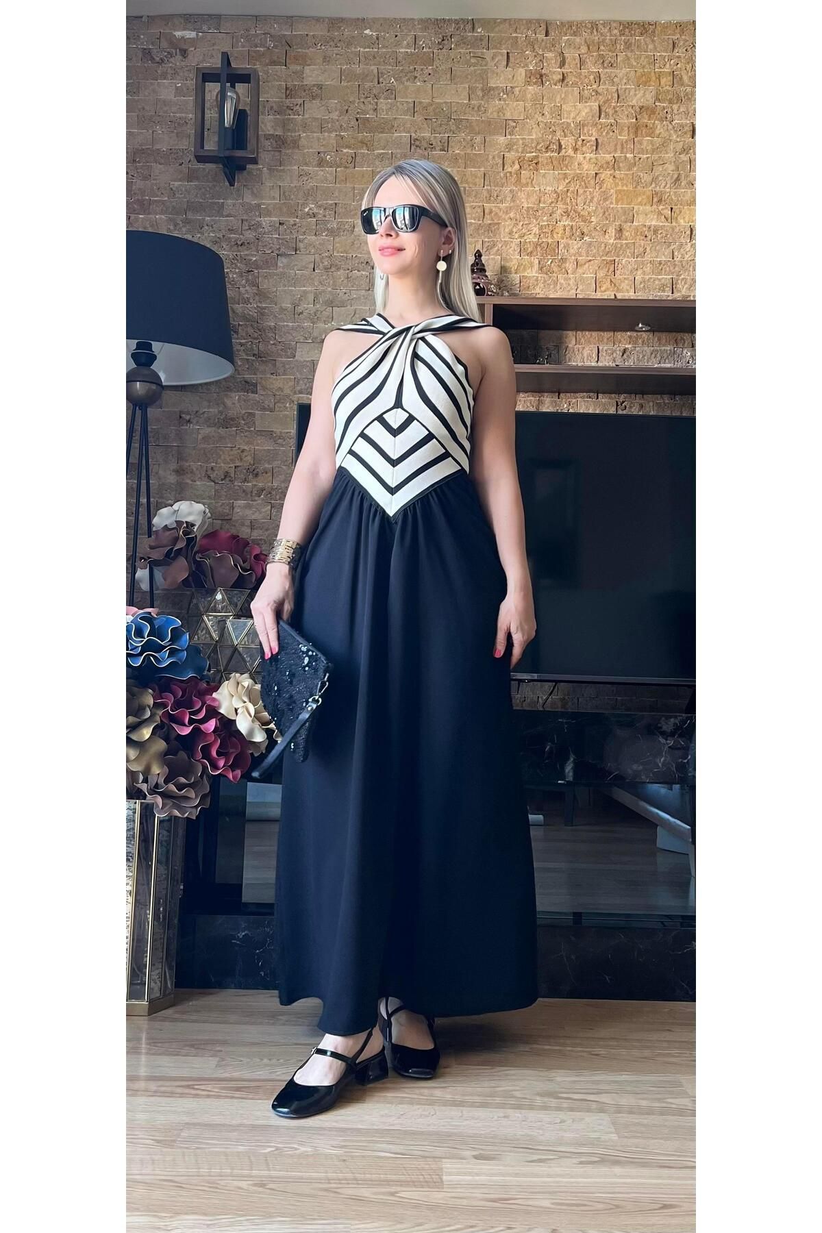 Cardella Kadın Çapraz Detaylı Triko Elbise - Trend tasarım