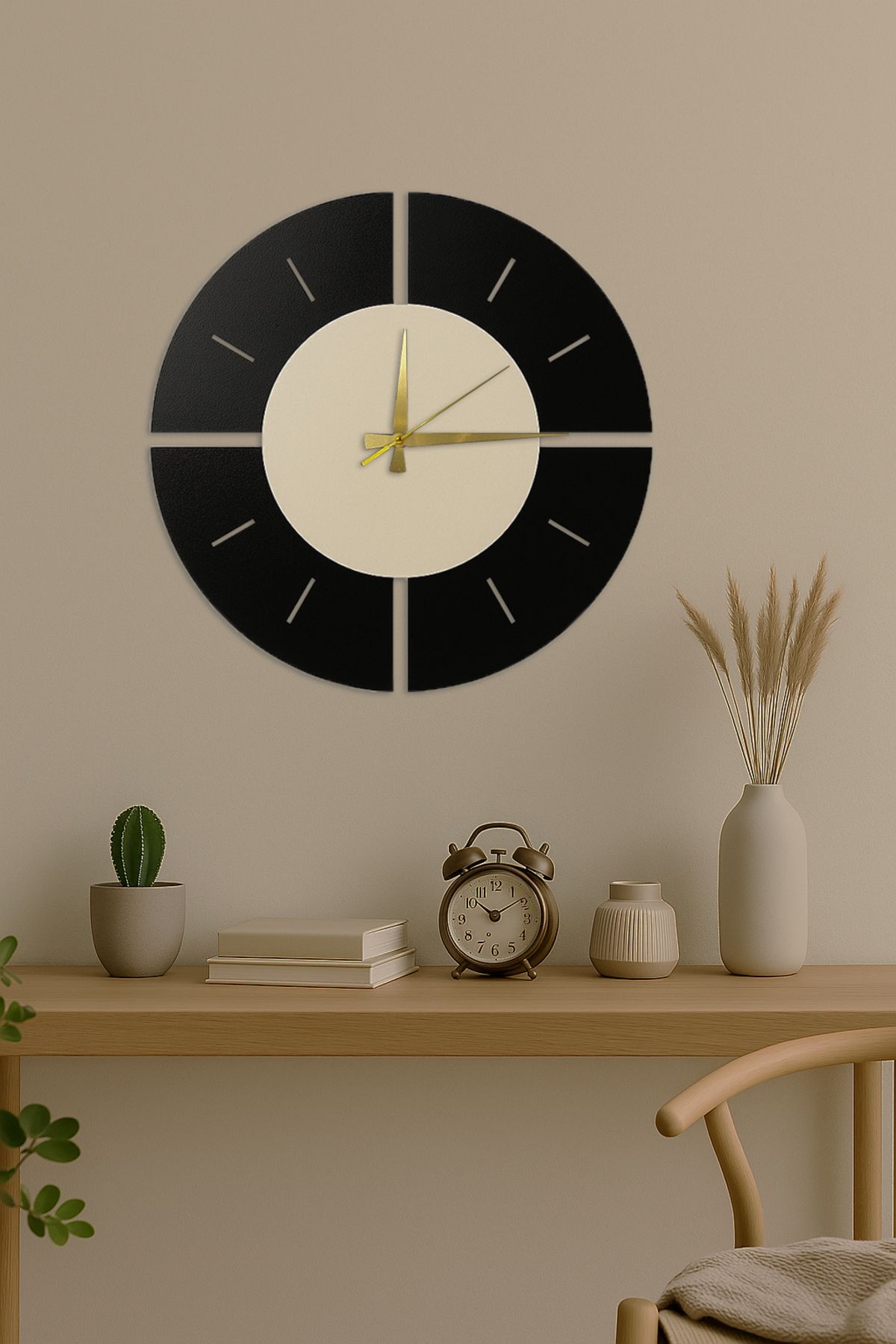 Trend Kitchen Velora Model Modern Tasarım Dekoratif Ahşap Duvar Saati