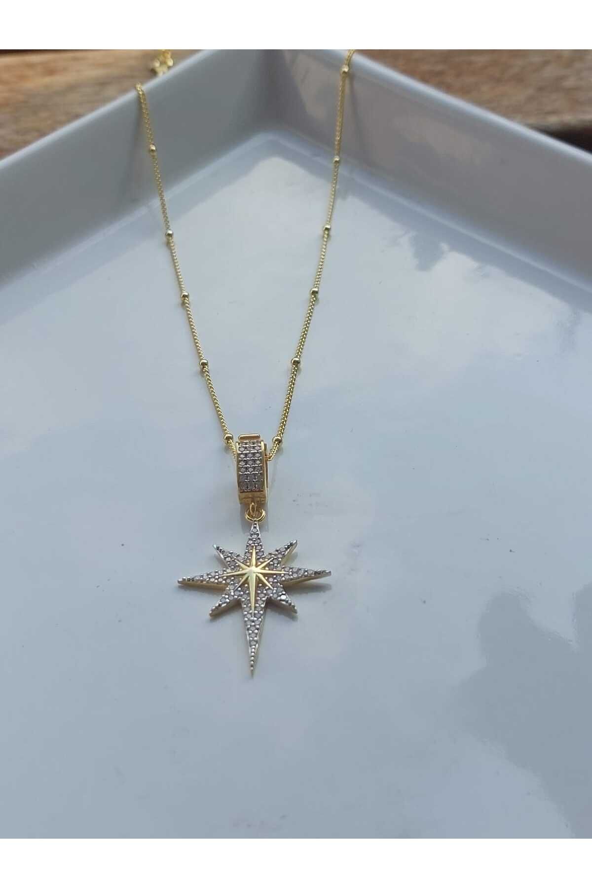 Naif Silver 925 ayar gümüş kolye kutup yıldızı