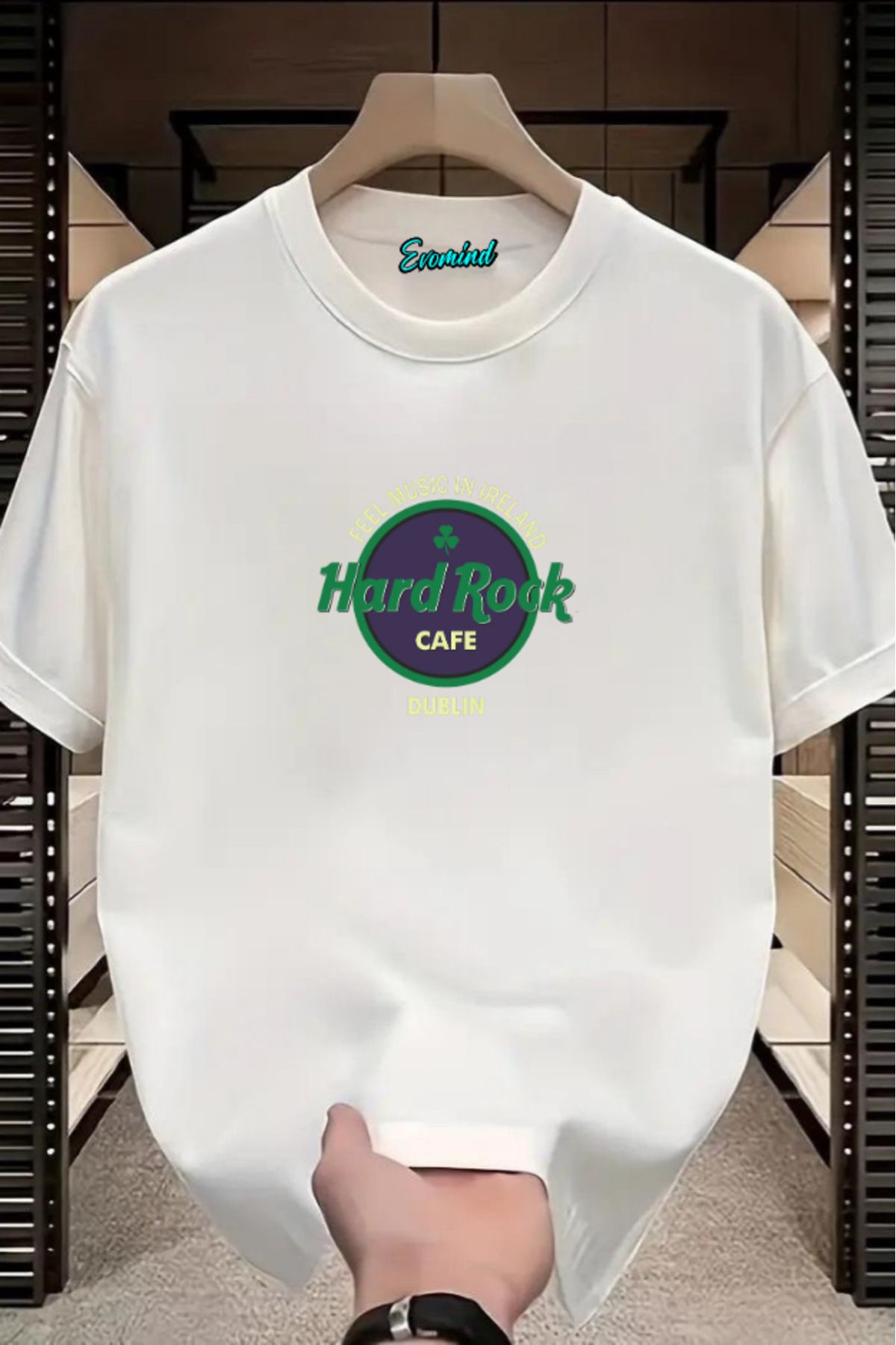 Evomind Hard Rock Baskılı Unisex T-shirt