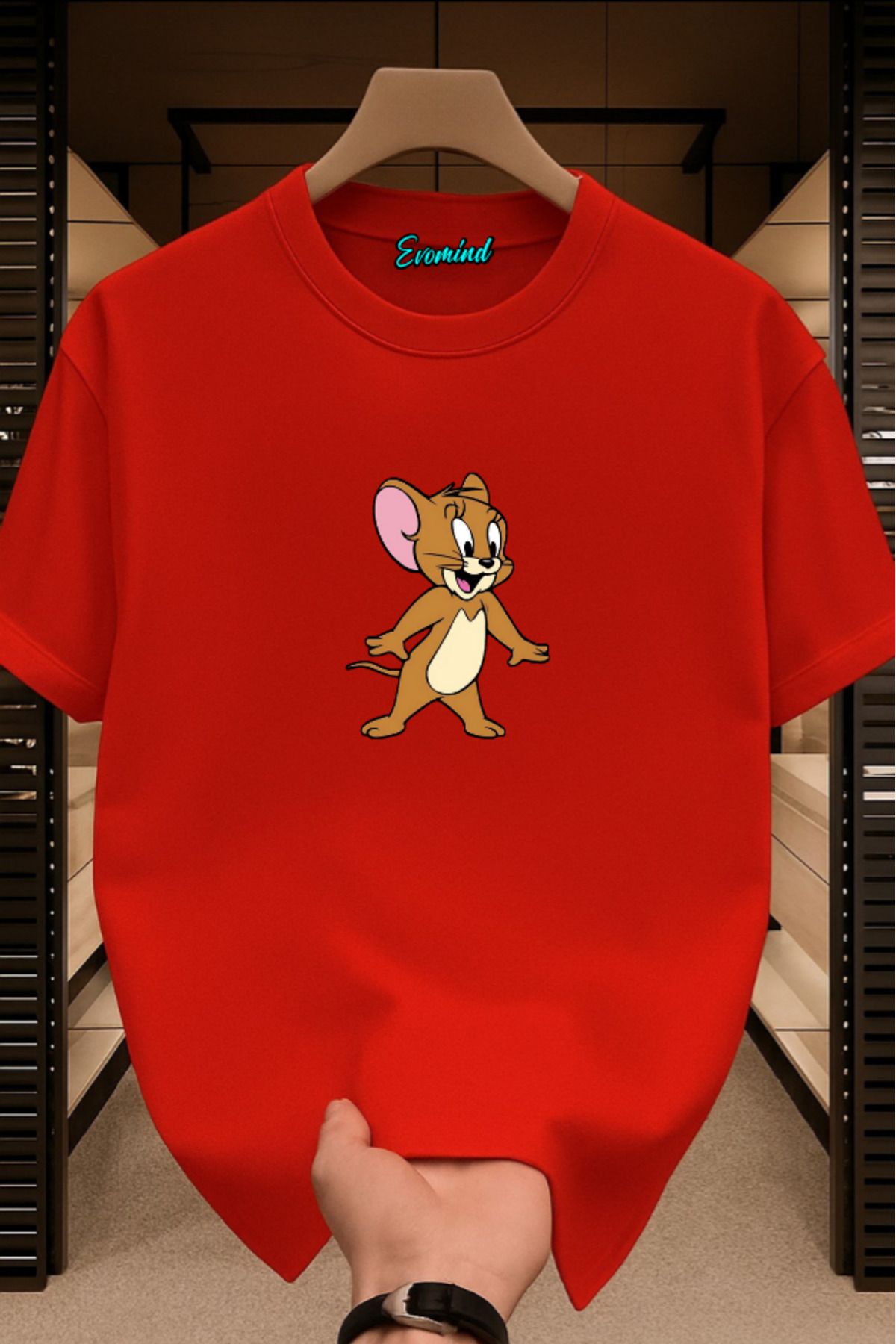 Evomind Çizgi Karakter Baskılı Unisex T-shirt